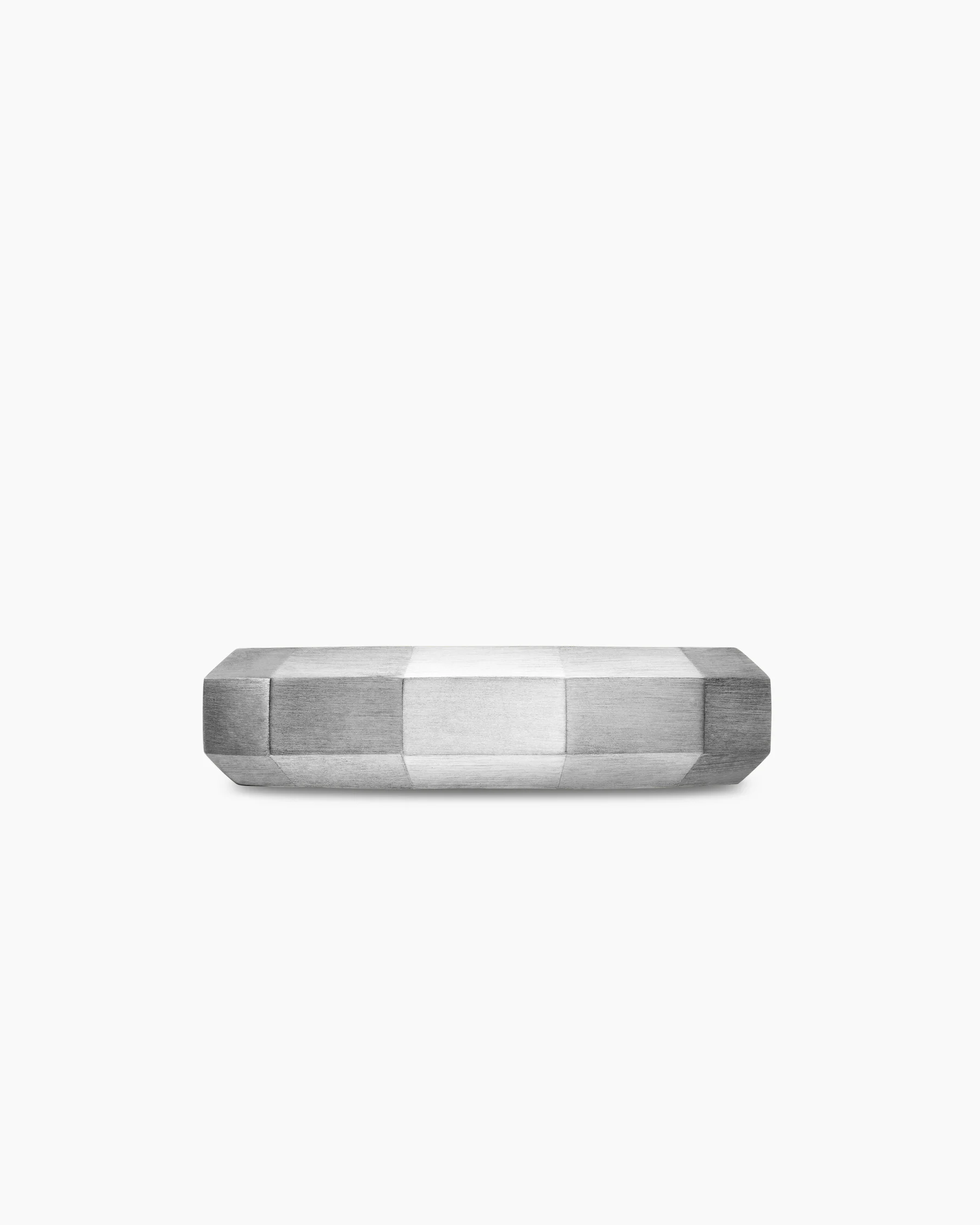 Faceted Band Ring in Black Titanium, 6mm 4 Faceted Band Ring in Black Titanium, 6mm