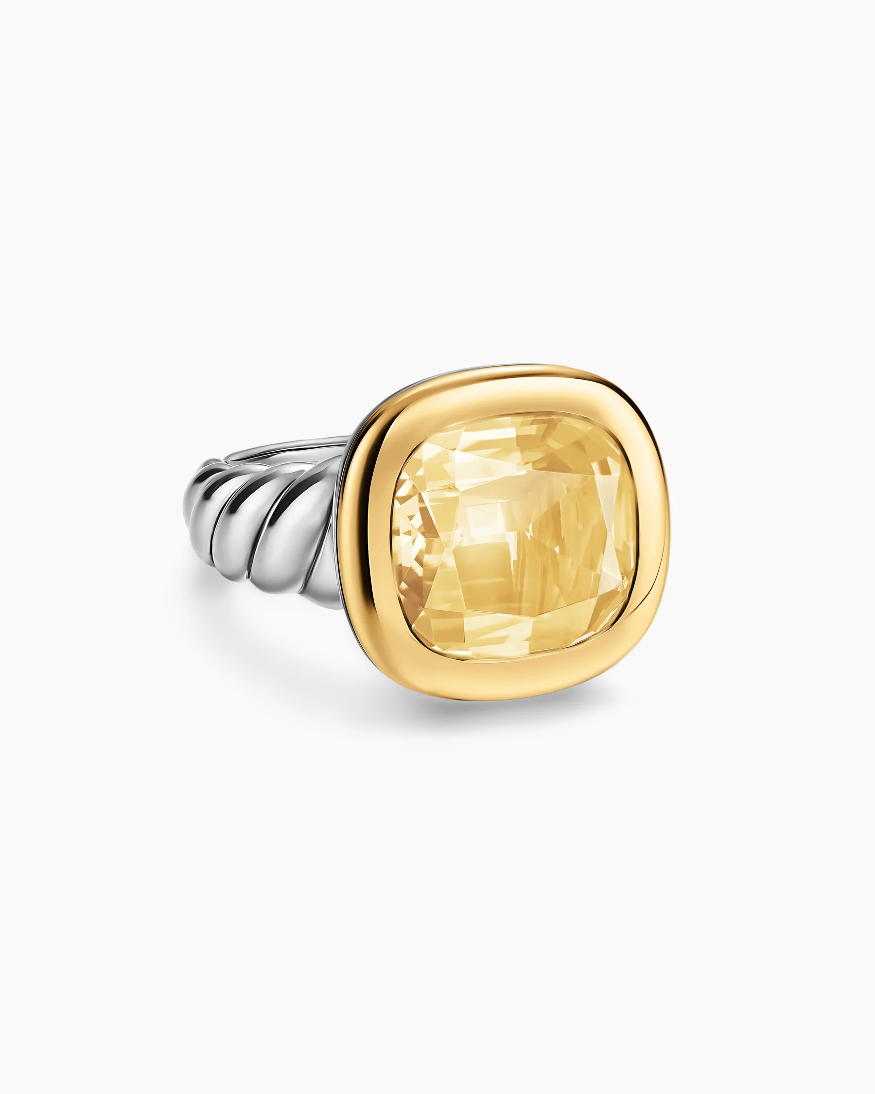 DY Mercer® Color Stone Ring in 18K Yellow Gold with Citrine, 13.5mm