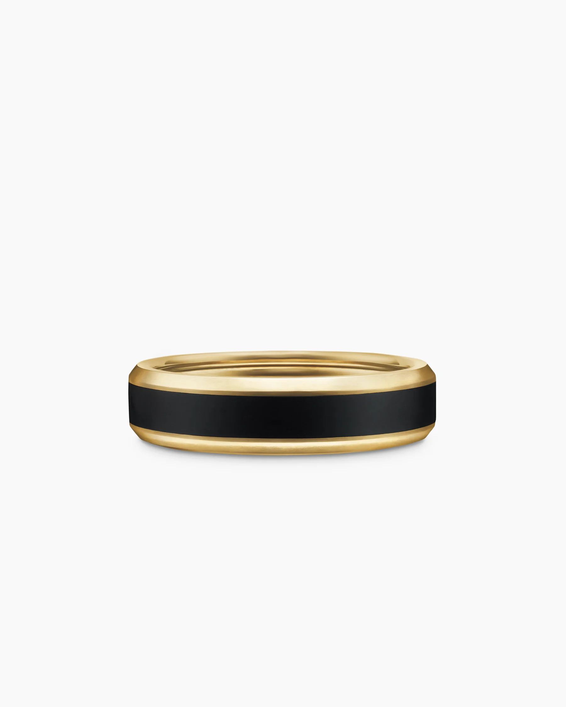 Beveled Band Ring in Black Titanium with Grey Titanium, 6mm 25 Beveled Band Ring in Black Titanium with Grey Titanium, 6mm