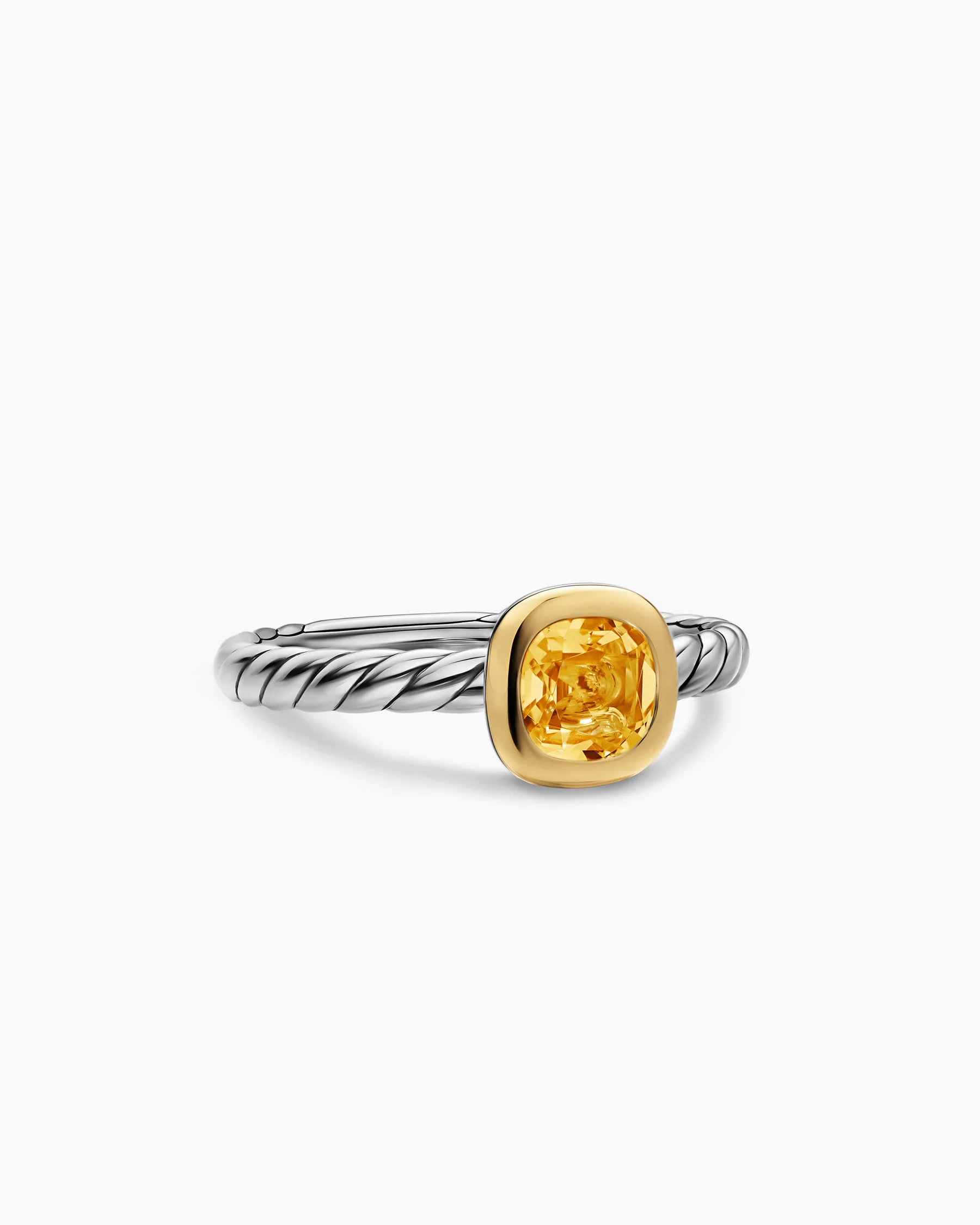 DY Mercer® Color Cable Ring in 18K Yellow Gold with Citrine, 5.5mm