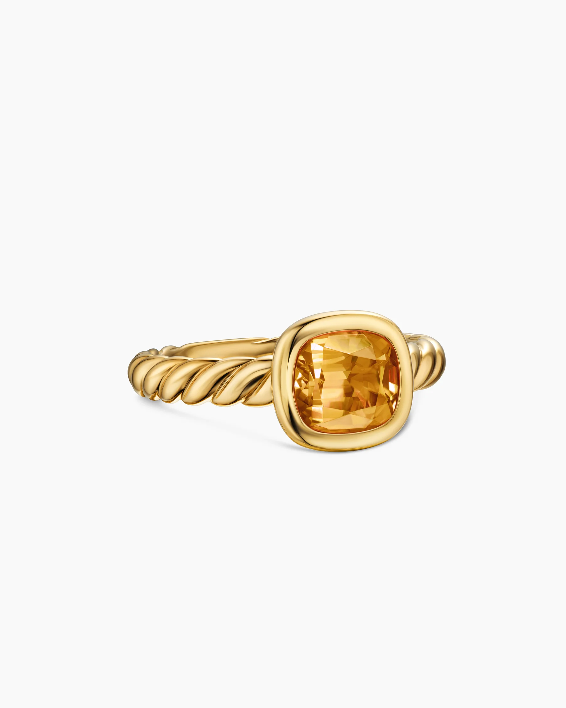 DY Mercer® Color Stone Ring in Sterling Silver with 18K Yellow Gold and Amethyst, 7mm