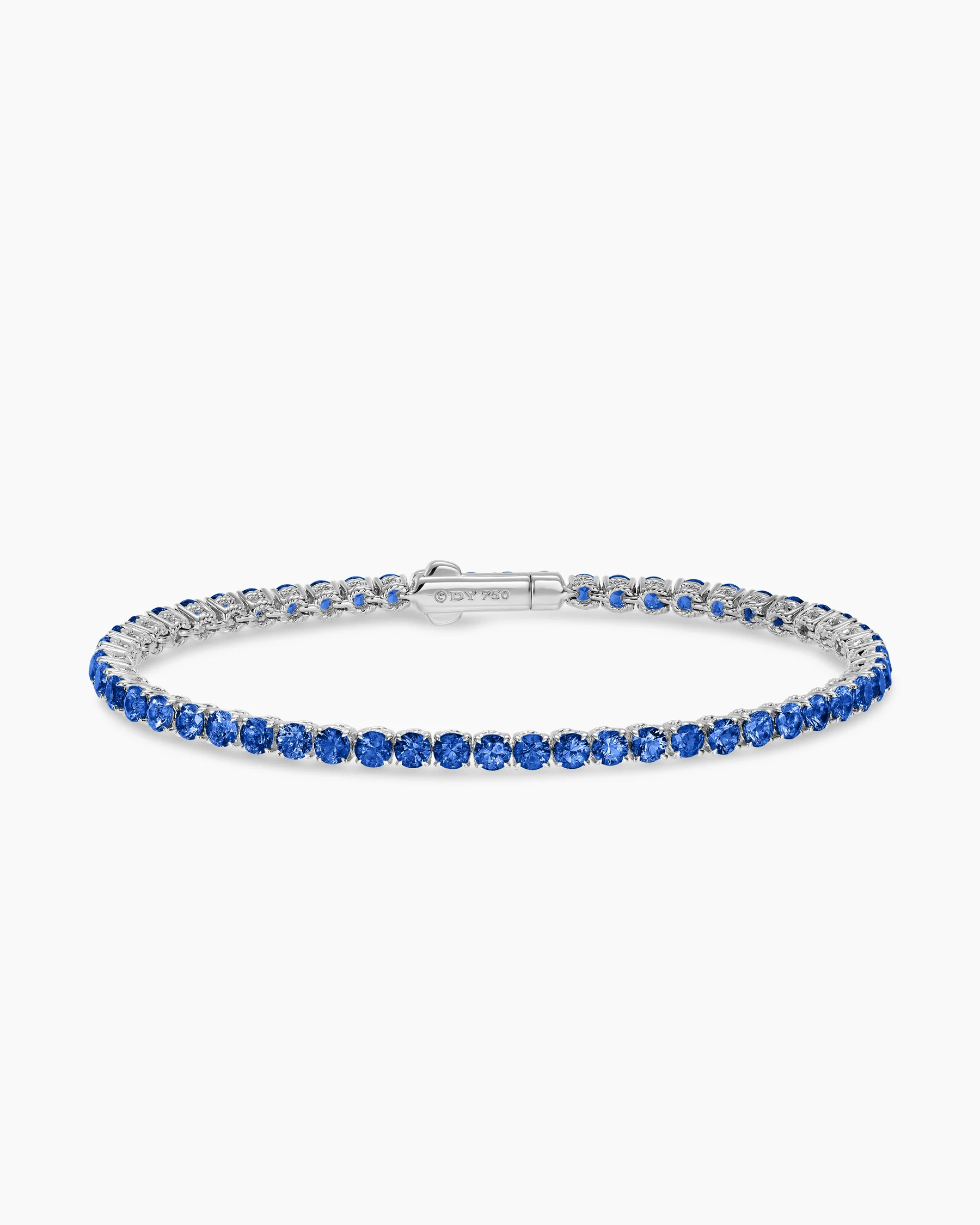 Tennis Bracelet in 18K Yellow Gold with Emeralds, 3mm