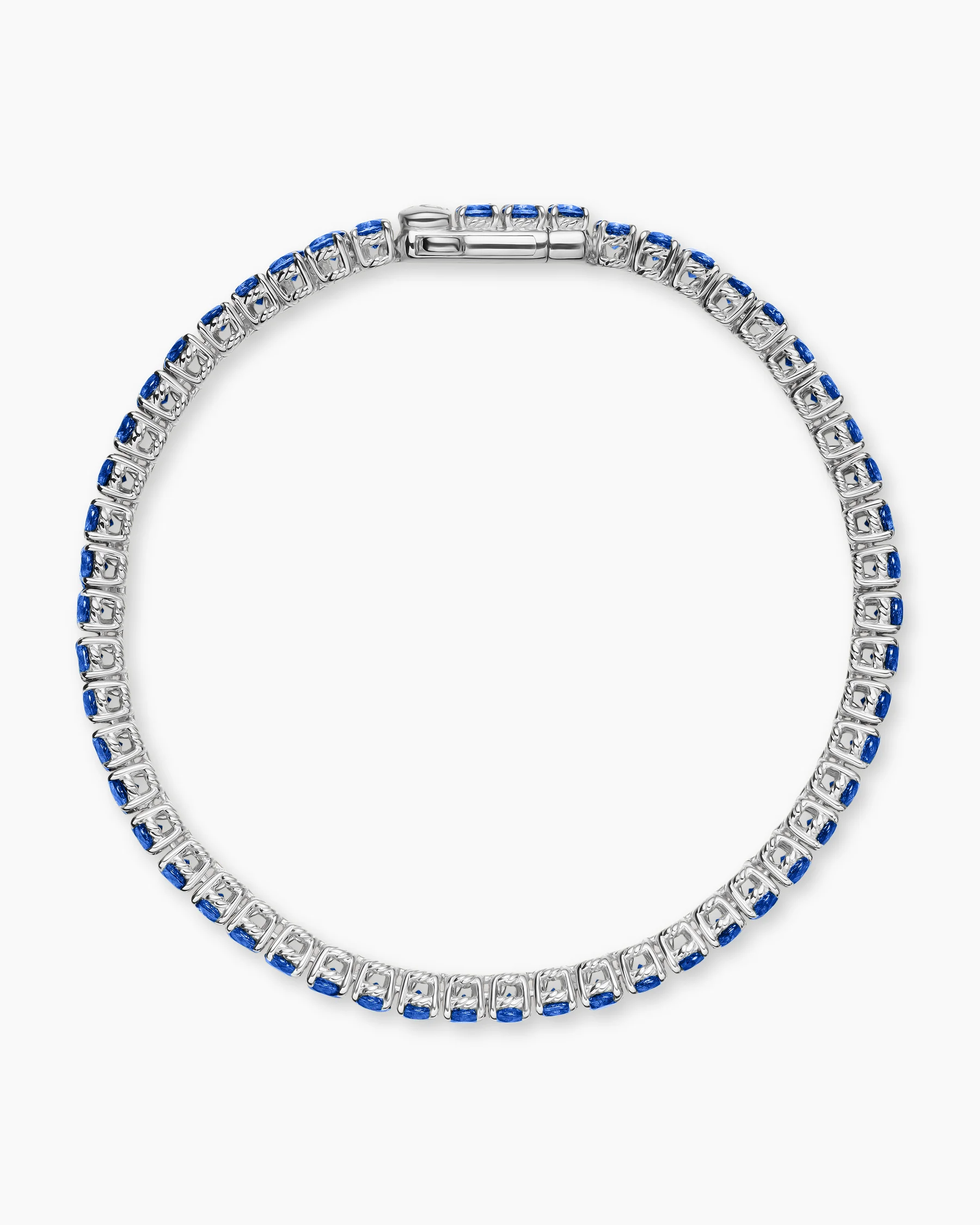 Tennis Bracelet in 18K Yellow Gold with Emeralds, 3mm