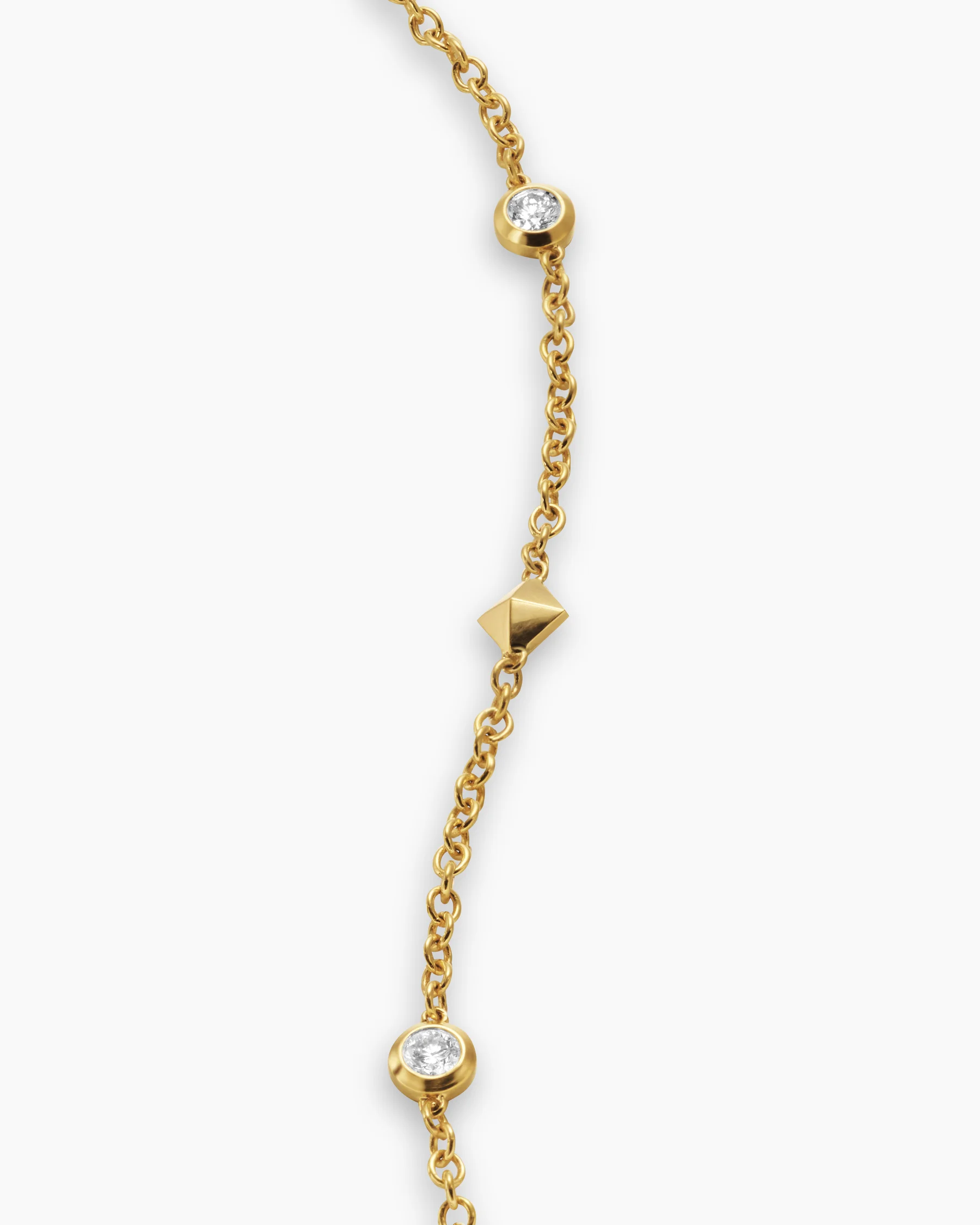 Petite Modern Renaissance® Station Bracelet in 18K Yellow Gold with Diamonds, 4.6mm 5 Petite Modern Renaissance® Station Bracelet in 18K Yellow Gold with Diamonds, 4.6mm