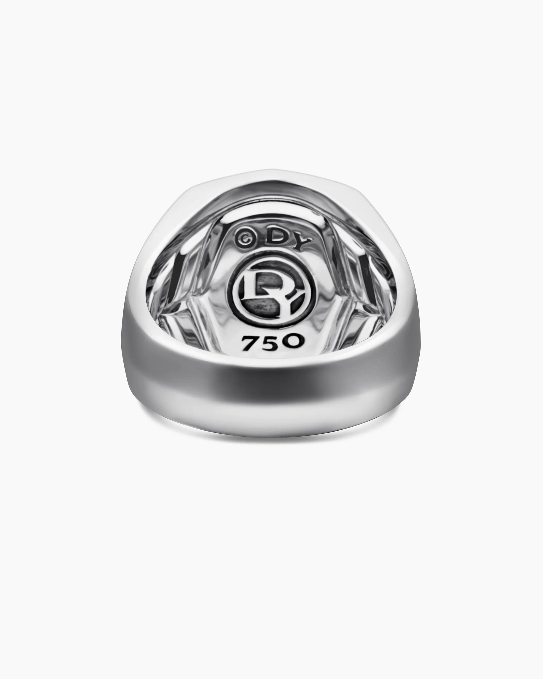 Streamline® Signet Ring in 18K White Gold with Black Diamonds, 25mm 13 Streamline® Signet Ring in 18K White Gold with Black Diamonds, 25mm