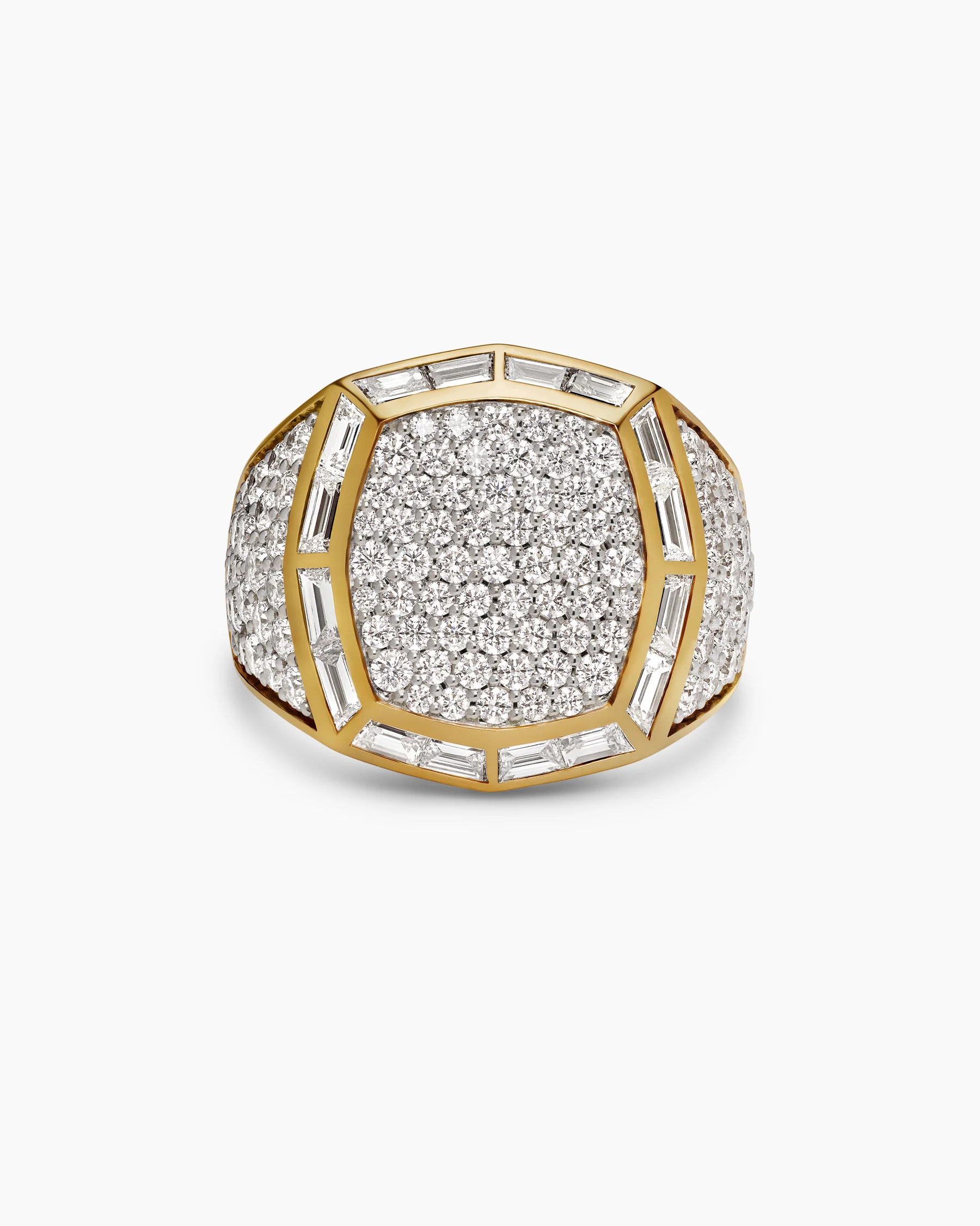 Streamline® Signet Ring in 18K White Gold with Black Diamonds, 25mm 18 Streamline® Signet Ring in 18K White Gold with Black Diamonds, 25mm