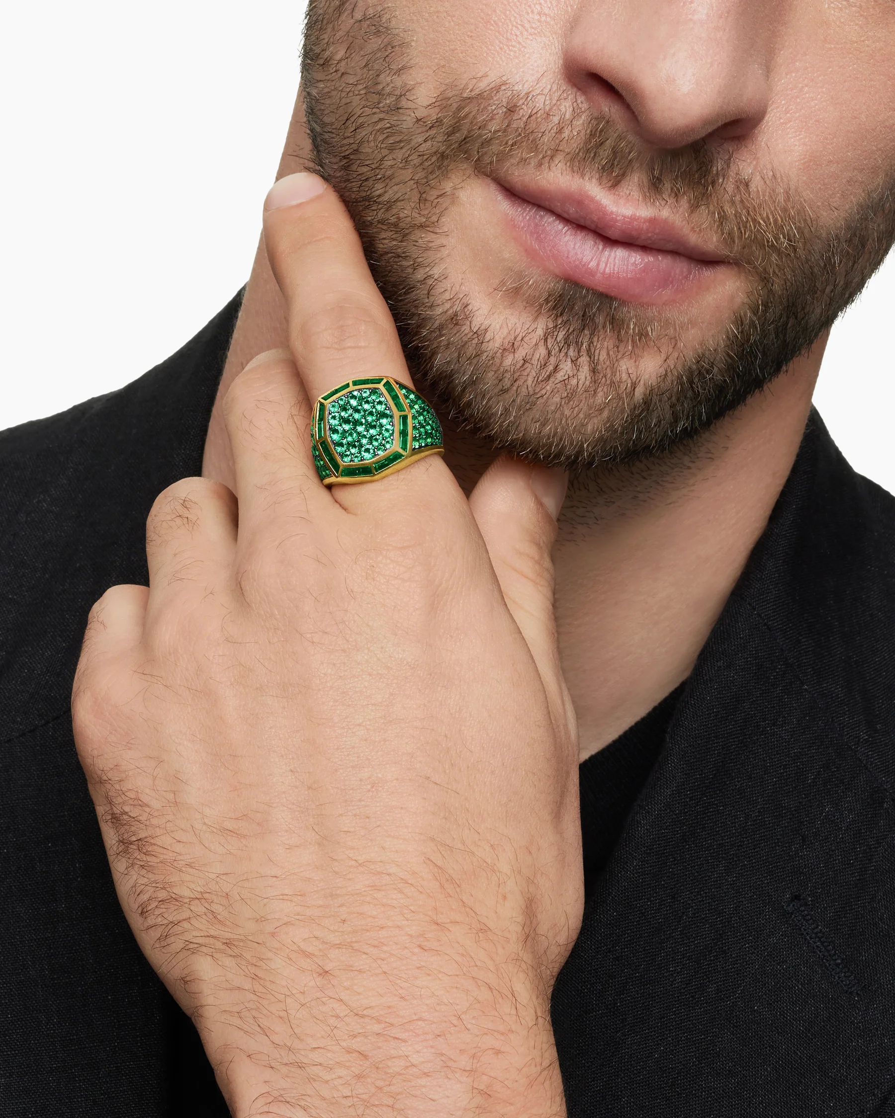 Streamline® Signet Ring in 18K White Gold with Black Diamonds, 25mm 28 Streamline® Signet Ring in 18K White Gold with Black Diamonds, 25mm