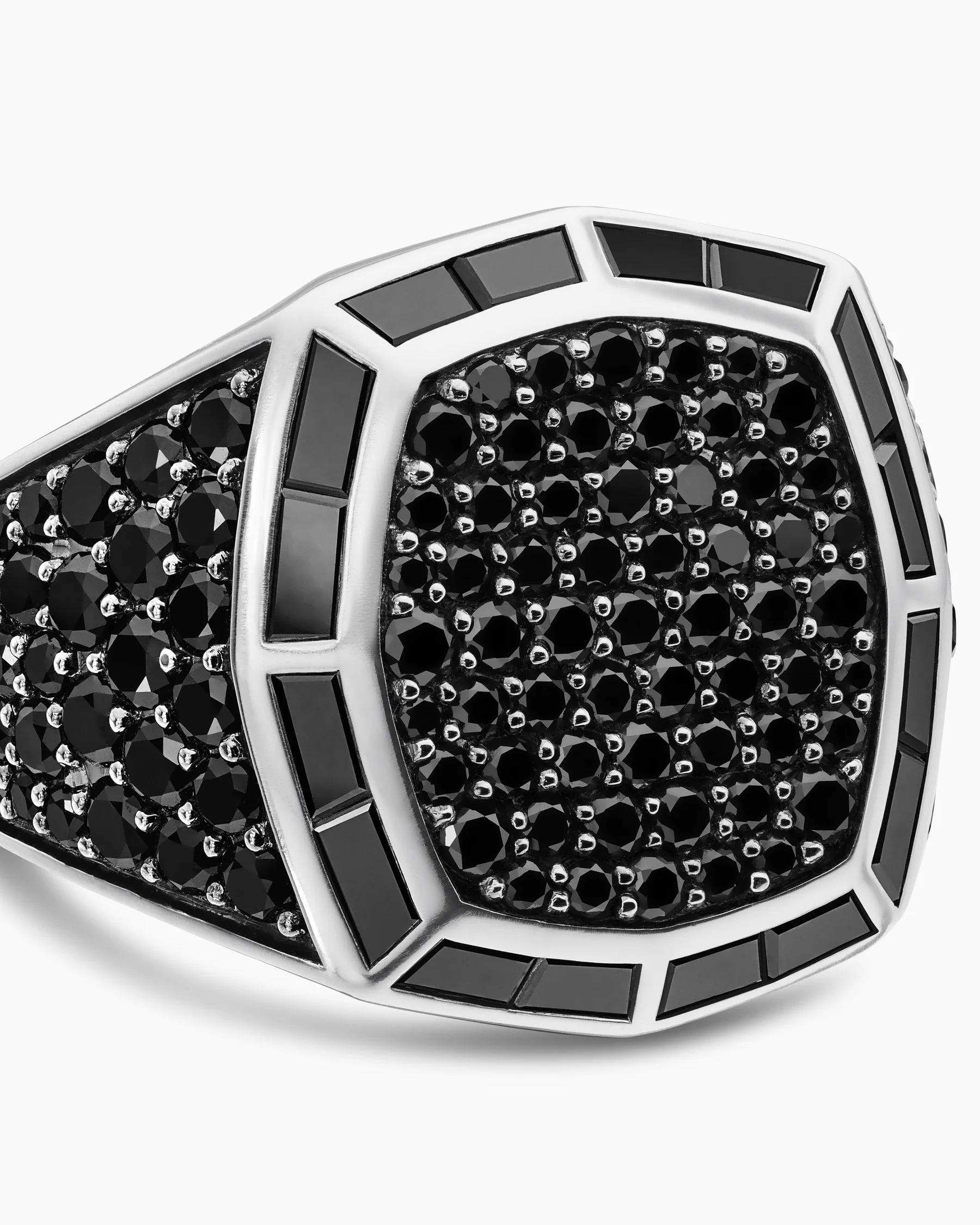Streamline® Signet Ring in 18K White Gold with Black Diamonds, 25mm 5 Streamline® Signet Ring in 18K White Gold with Black Diamonds, 25mm