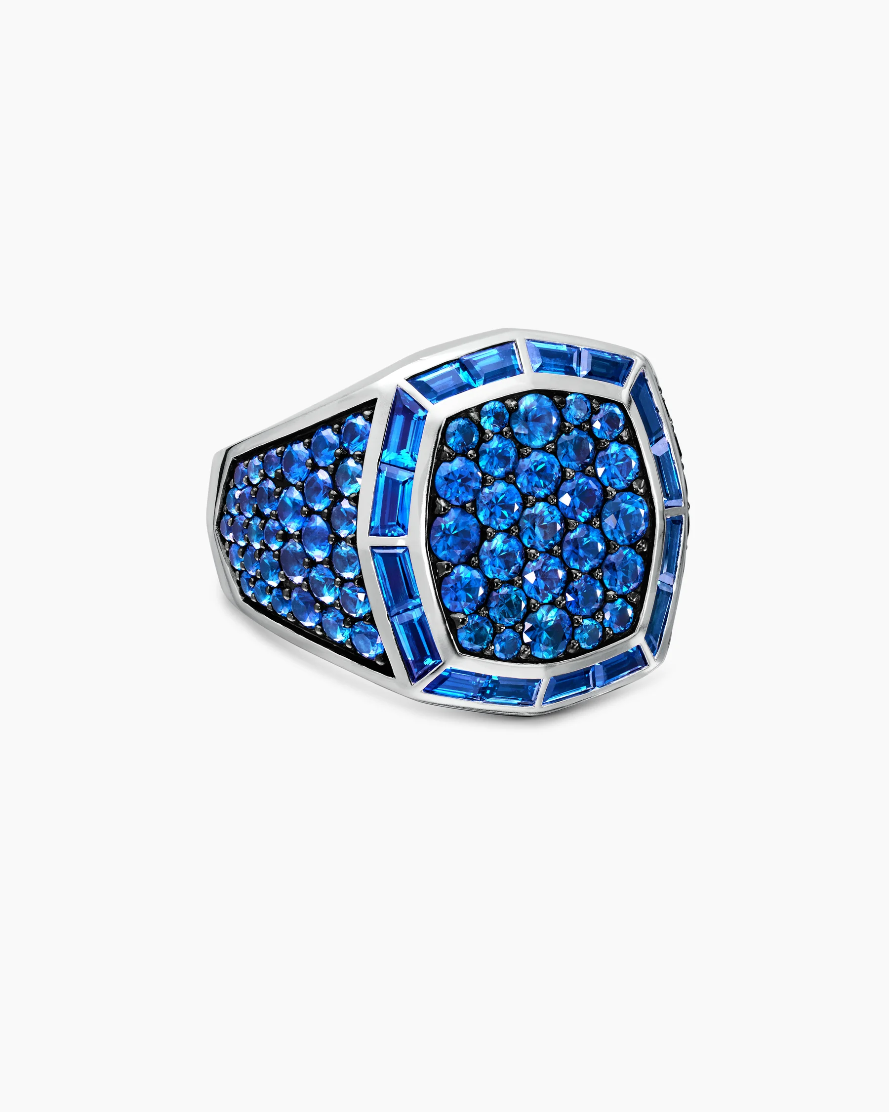 Streamline® Signet Ring in 18K White Gold with Black Diamonds, 25mm 8 Streamline® Signet Ring in 18K White Gold with Black Diamonds, 25mm