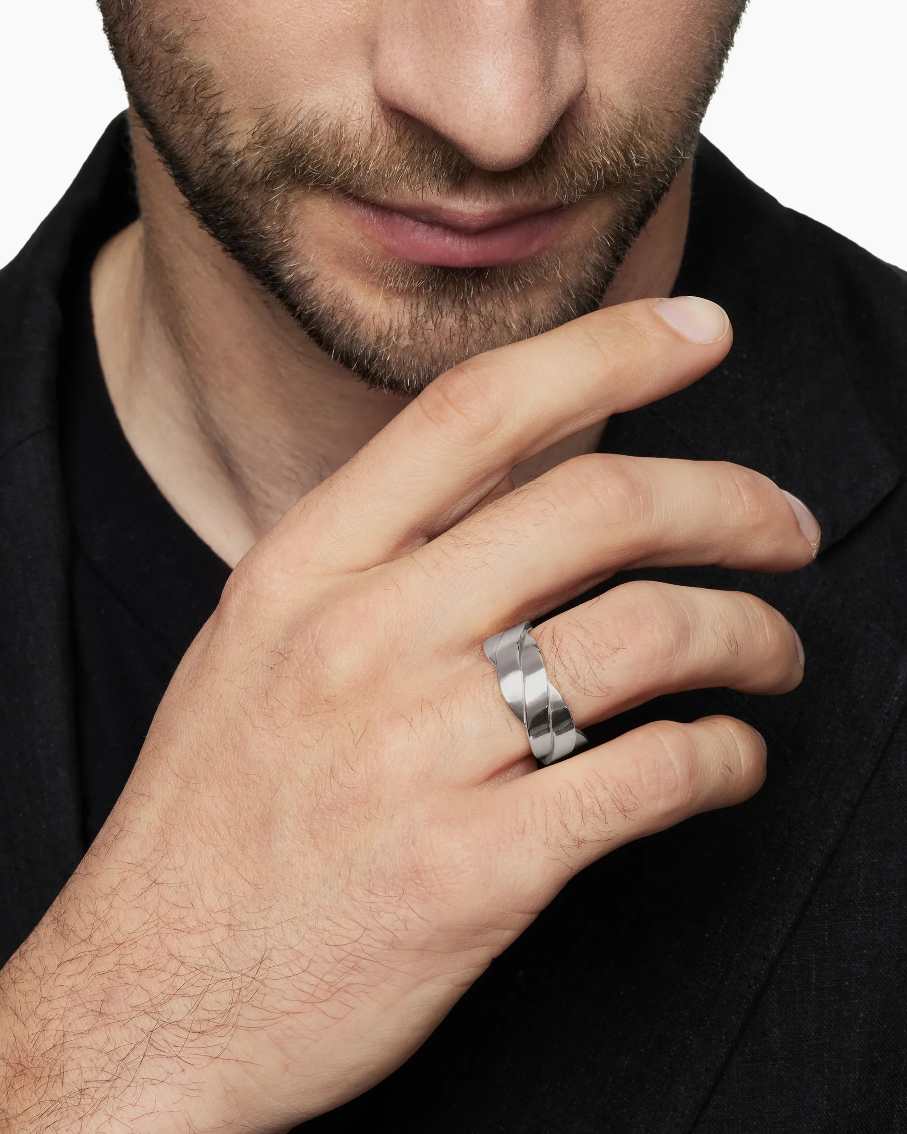DY Helios™ Band Ring in Sterling Silver, 9mm 7 DY Helios™ Band Ring in Sterling Silver, 9mm