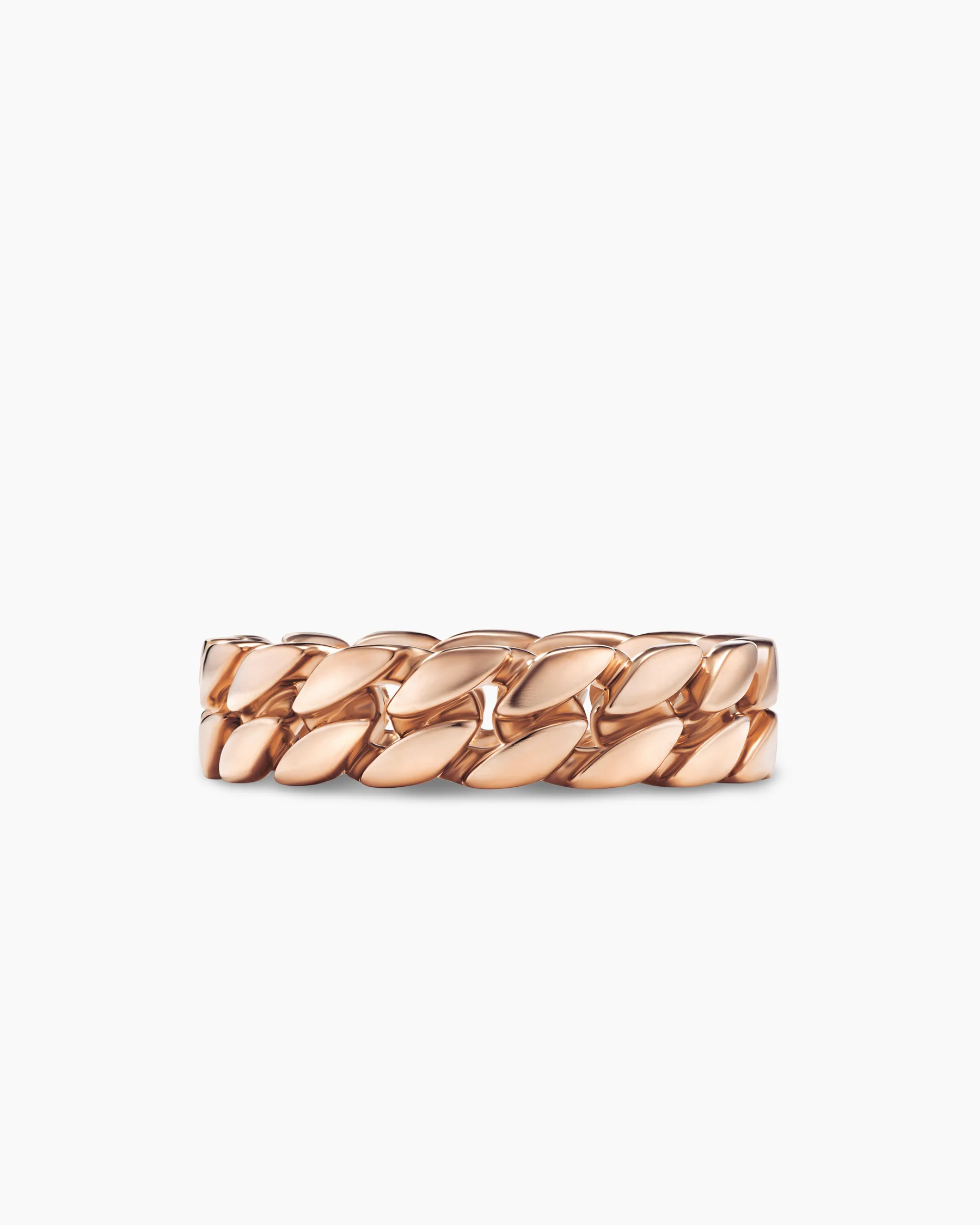 Curb Chain Band Ring in Black Titanium, 6mm 10 Curb Chain Band Ring in Black Titanium, 6mm