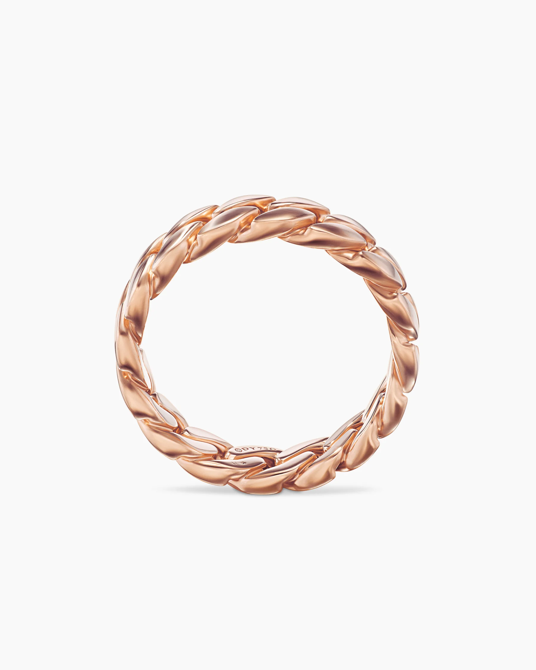 Curb Chain Band Ring in Black Titanium, 6mm 11 Curb Chain Band Ring in Black Titanium, 6mm