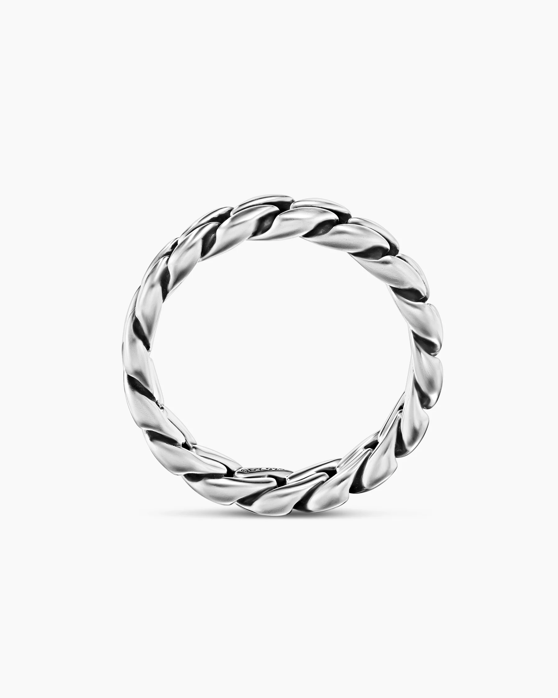 Curb Chain Band Ring in Black Titanium, 6mm 17 Curb Chain Band Ring in Black Titanium, 6mm