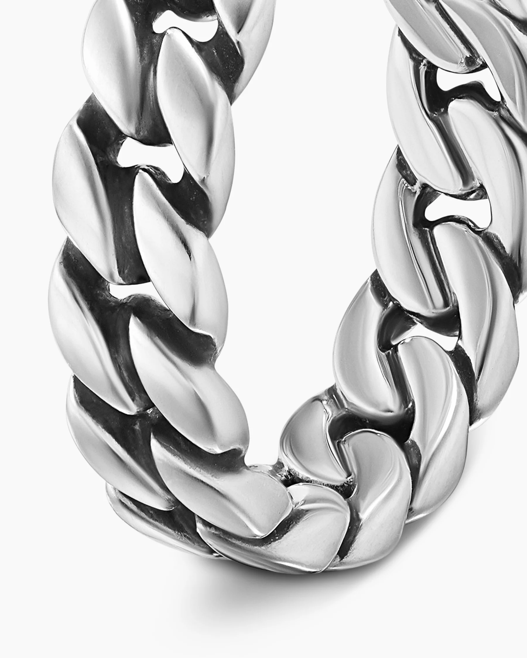 Curb Chain Band Ring in Black Titanium, 6mm 18 Curb Chain Band Ring in Black Titanium, 6mm