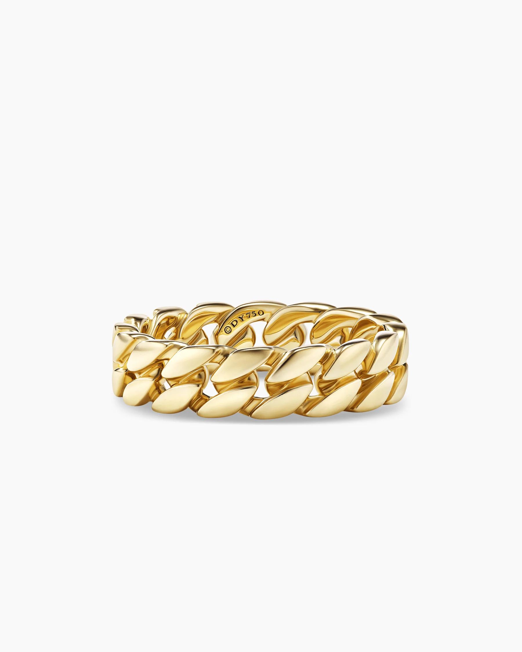Curb Chain Band Ring in Black Titanium, 6mm 19 Curb Chain Band Ring in Black Titanium, 6mm
