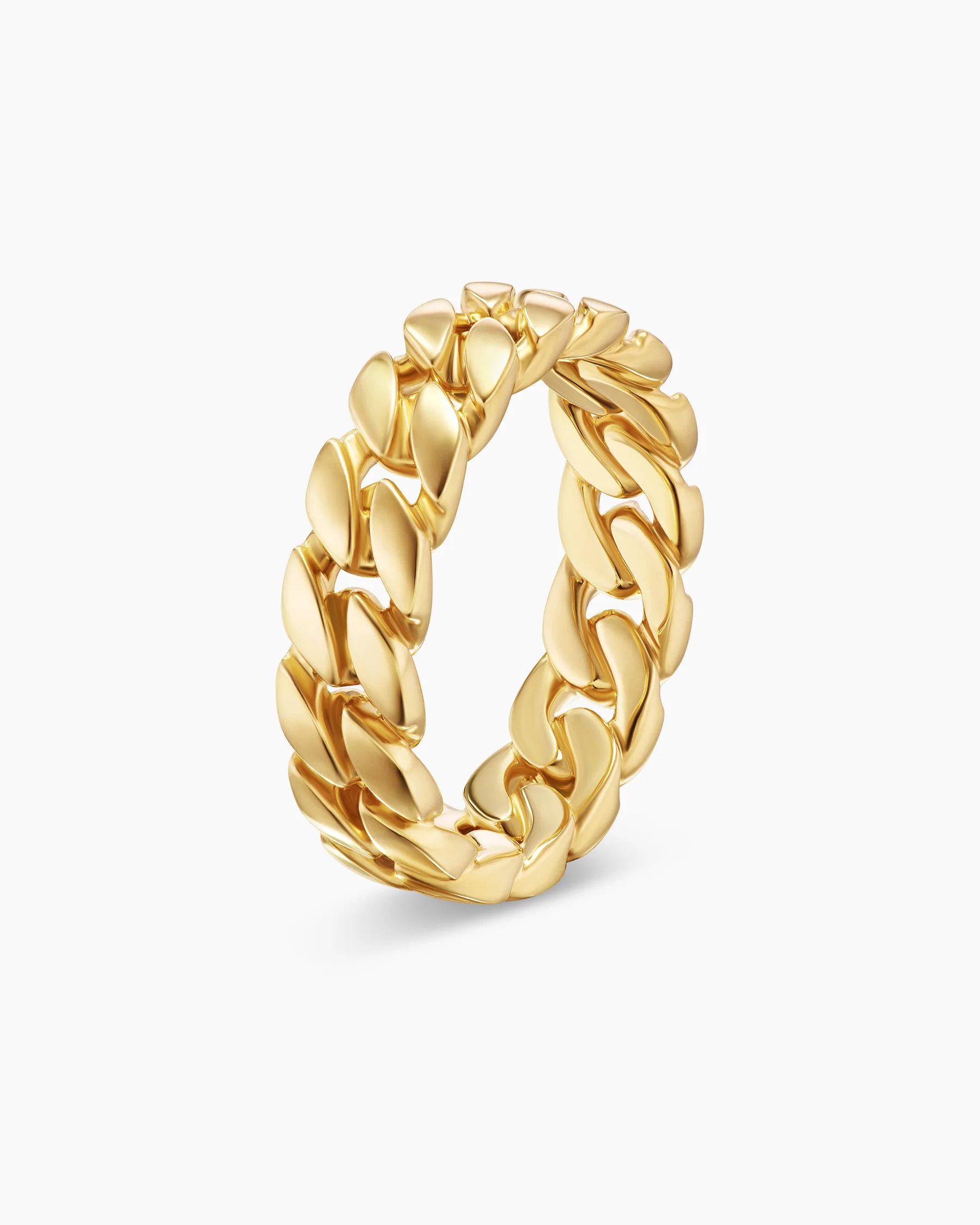 Curb Chain Band Ring in Black Titanium, 6mm 21 Curb Chain Band Ring in Black Titanium, 6mm