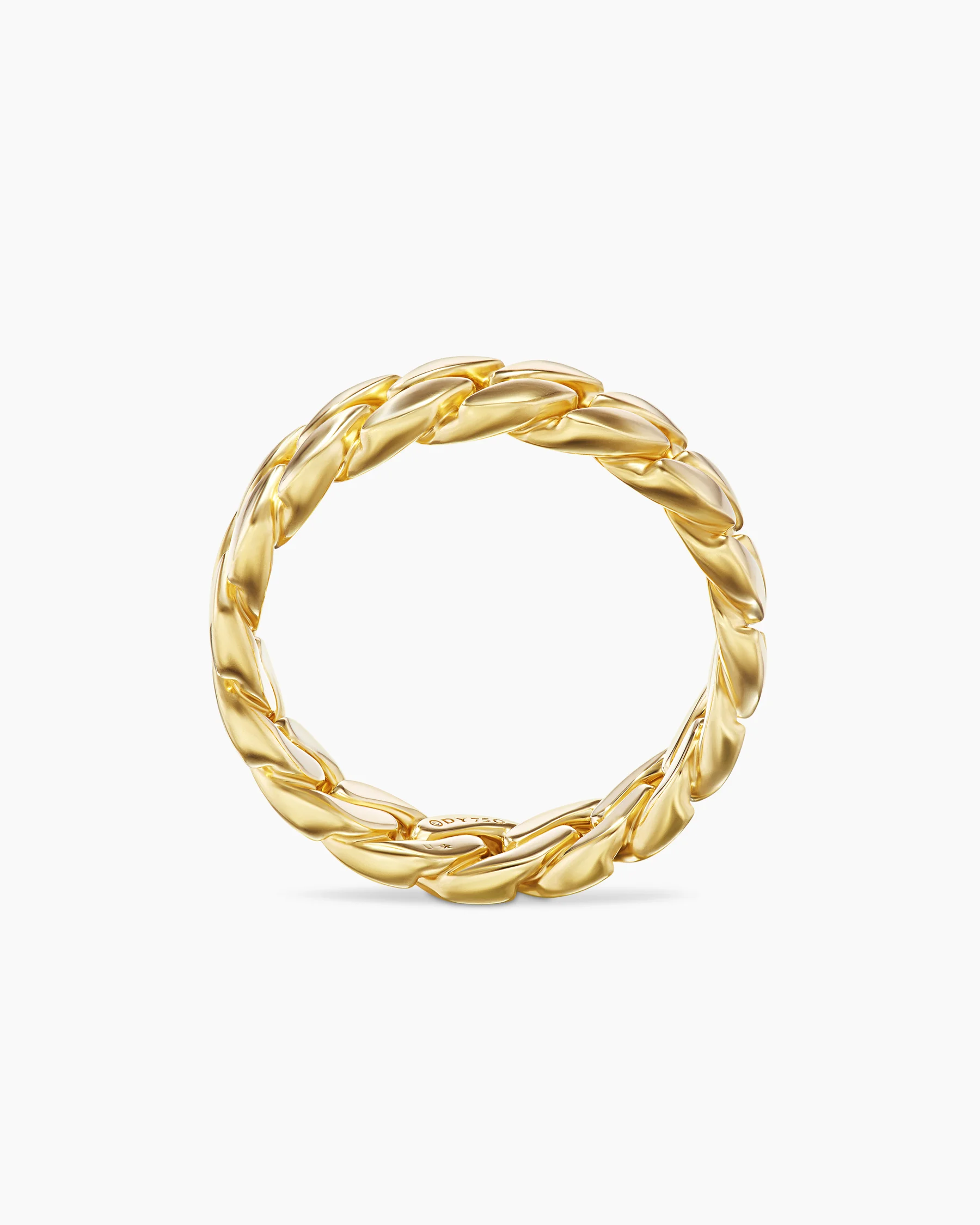Curb Chain Band Ring in Black Titanium, 6mm 23 Curb Chain Band Ring in Black Titanium, 6mm