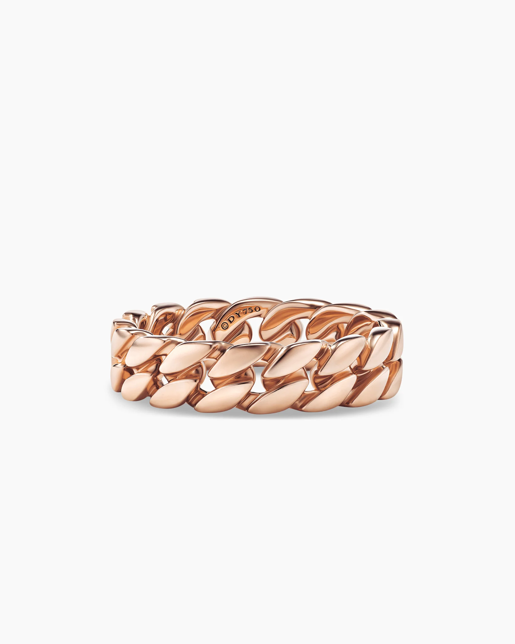 Curb Chain Band Ring in Black Titanium, 6mm 7 Curb Chain Band Ring in Black Titanium, 6mm
