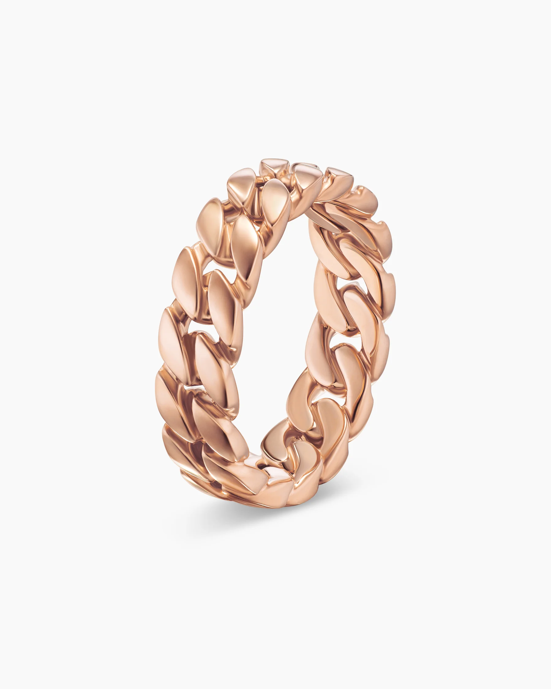 Curb Chain Band Ring in Black Titanium, 6mm 9 Curb Chain Band Ring in Black Titanium, 6mm