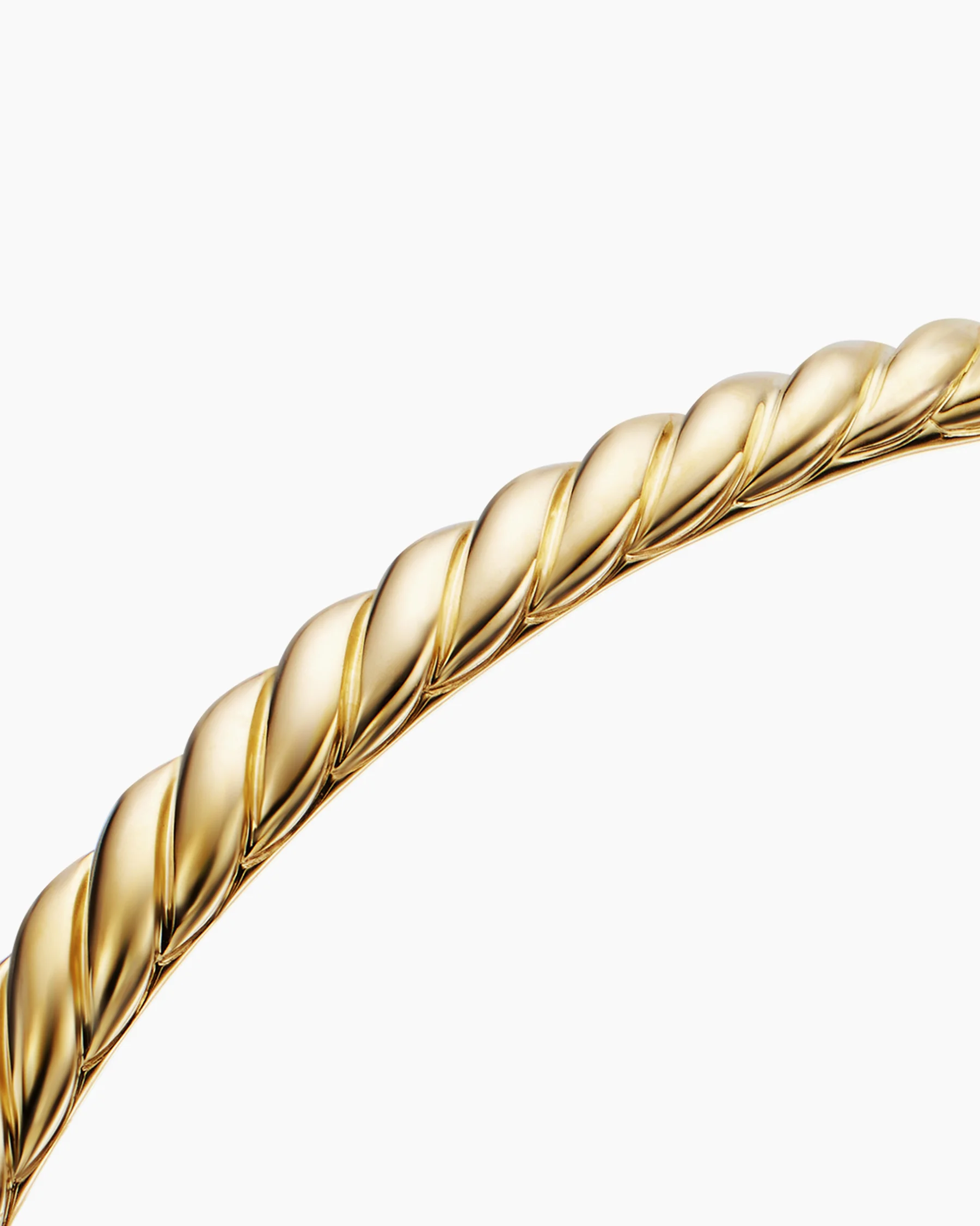 Sculpted Cable Bangle Bracelet in 18K Rose Gold, 4.6mm 13 Sculpted Cable Bangle Bracelet in 18K Rose Gold, 4.6mm