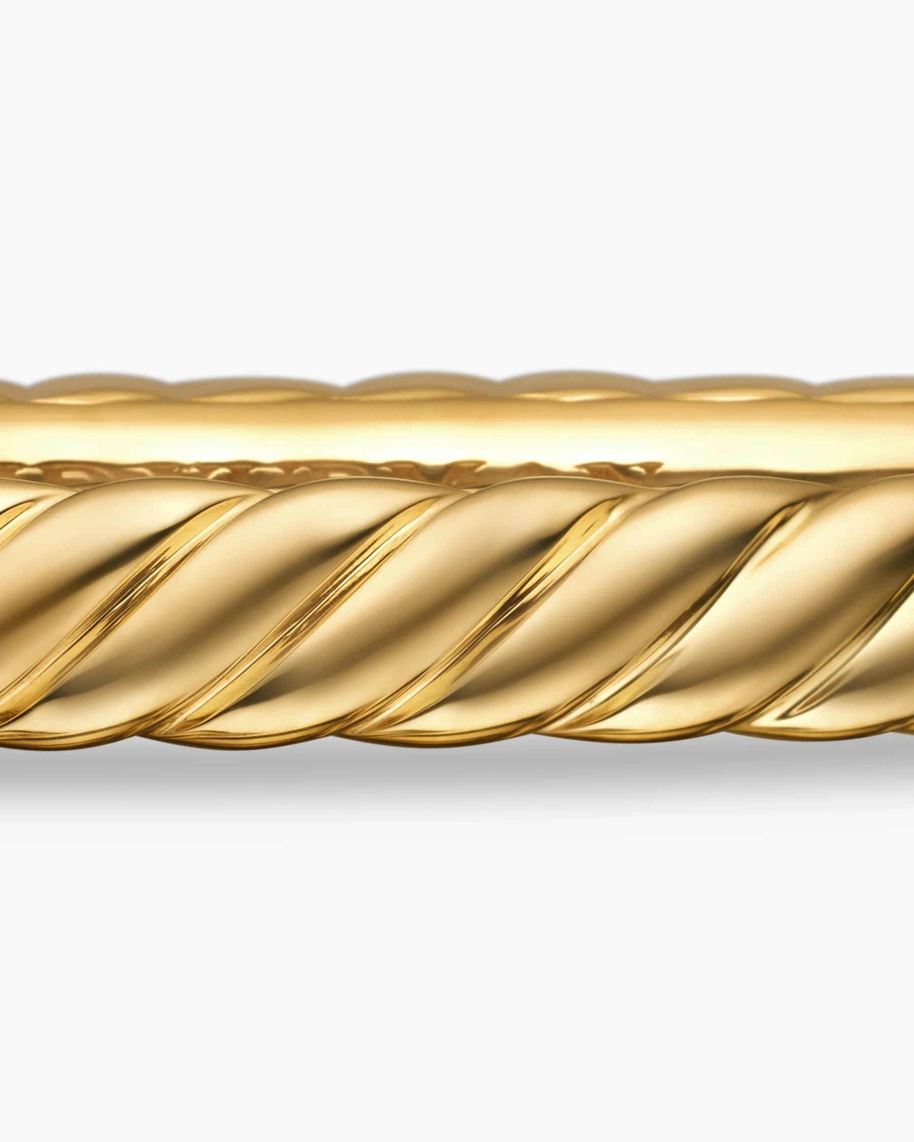 Sculpted Cable Bangle Bracelet in 18K Rose Gold, 4.6mm 14 Sculpted Cable Bangle Bracelet in 18K Rose Gold, 4.6mm