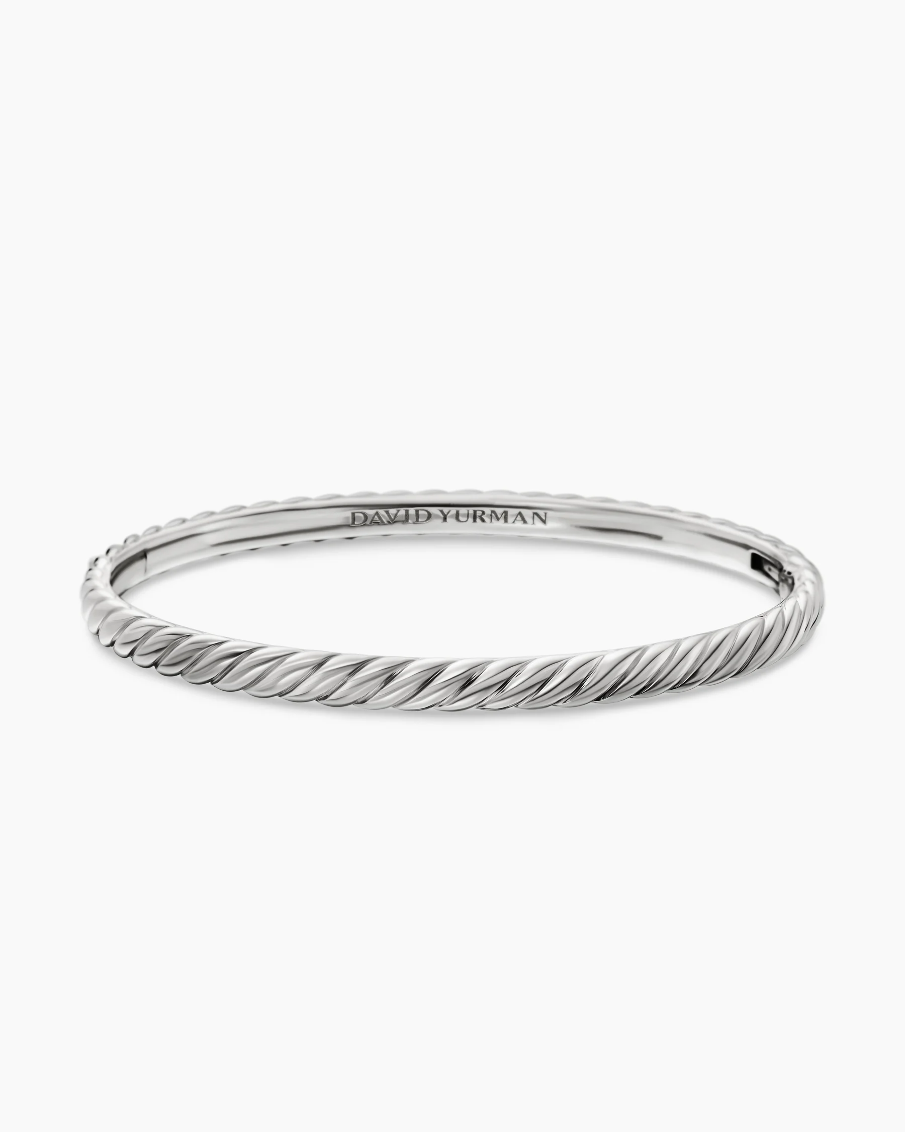 Sculpted Cable Bangle Bracelet in 18K Rose Gold, 4.6mm 20 Sculpted Cable Bangle Bracelet in 18K Rose Gold, 4.6mm