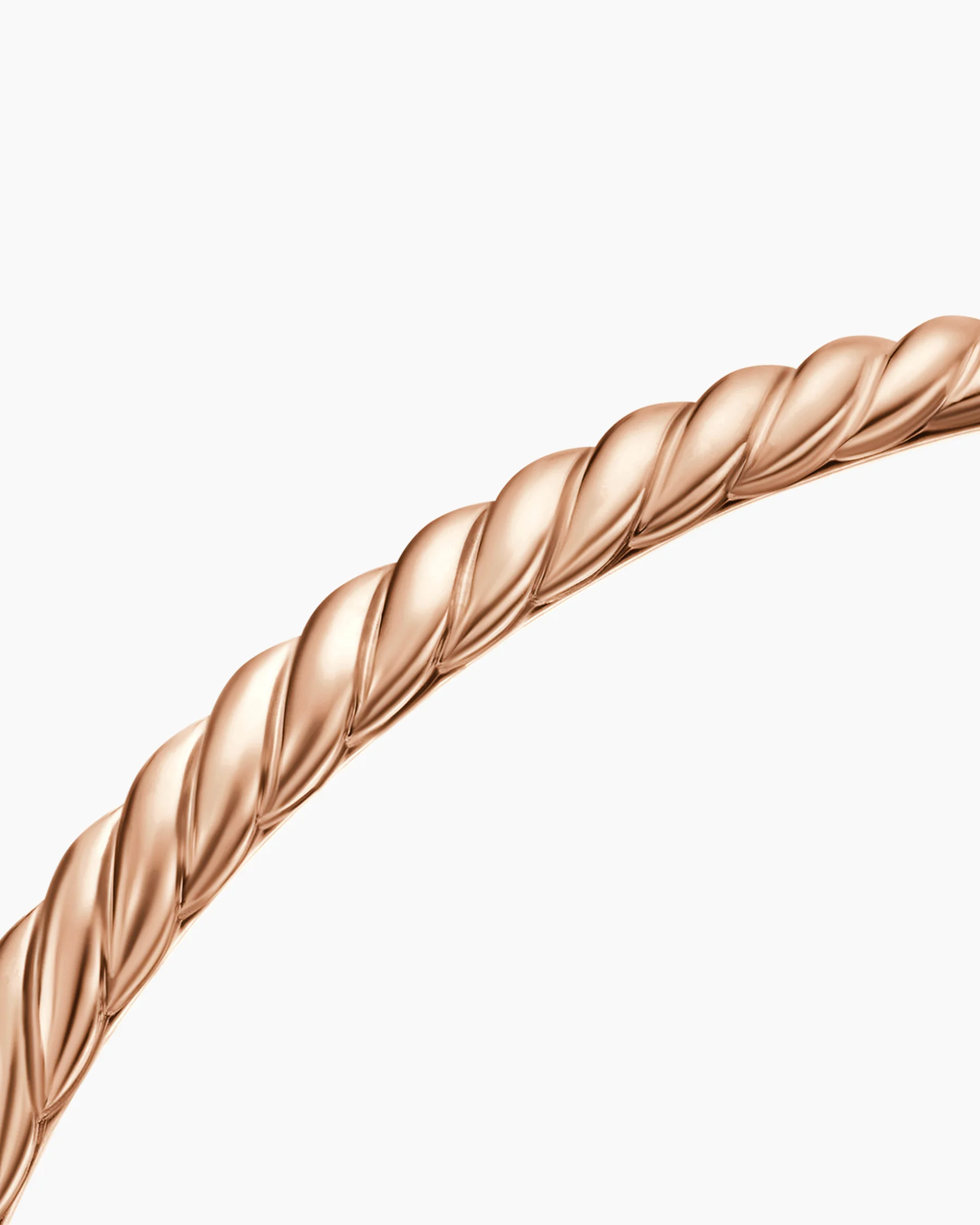 Sculpted Cable Bangle Bracelet in 18K Rose Gold, 4.6mm 5 Sculpted Cable Bangle Bracelet in 18K Rose Gold, 4.6mm