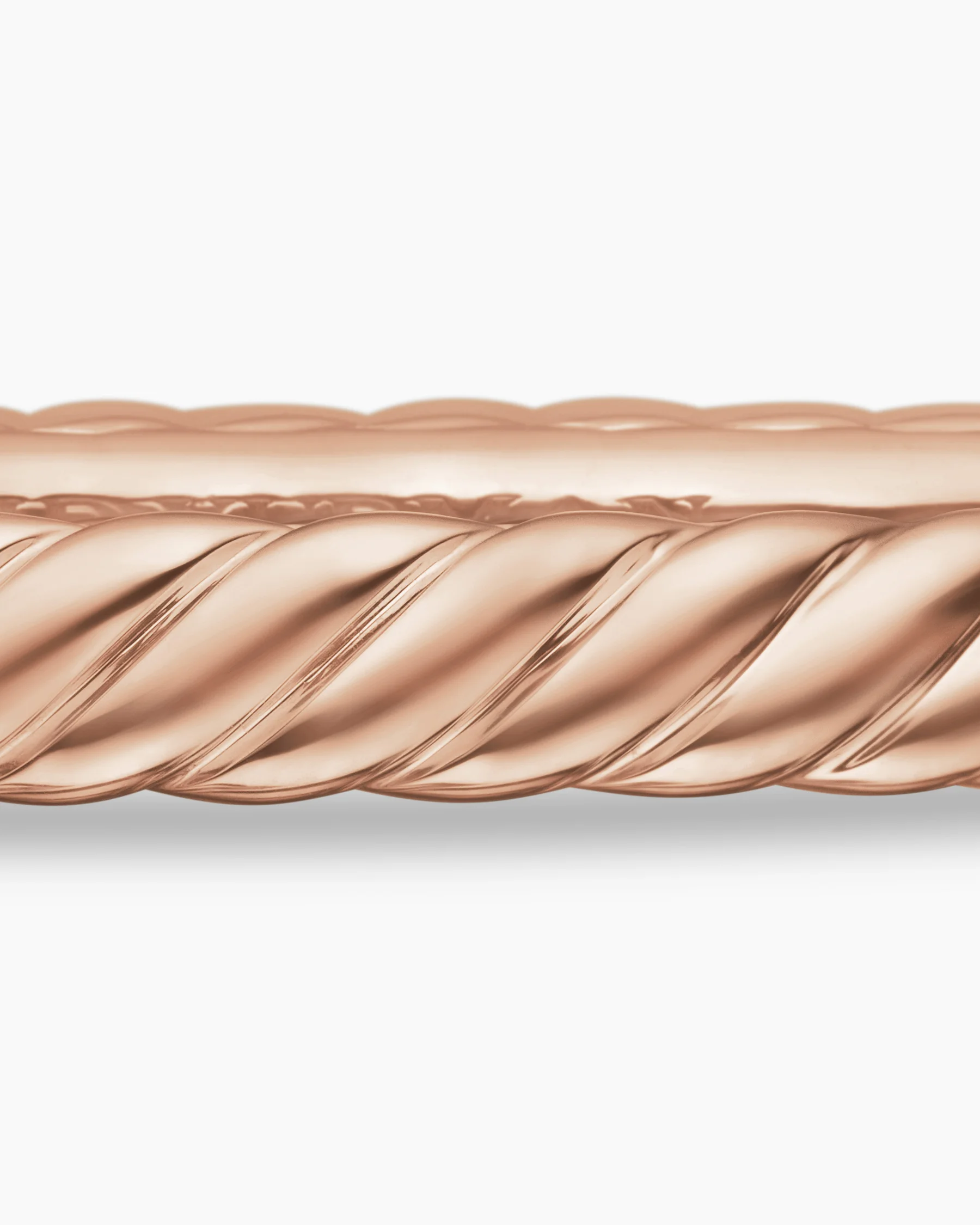 Sculpted Cable Bangle Bracelet in 18K Rose Gold, 4.6mm 6 Sculpted Cable Bangle Bracelet in 18K Rose Gold, 4.6mm