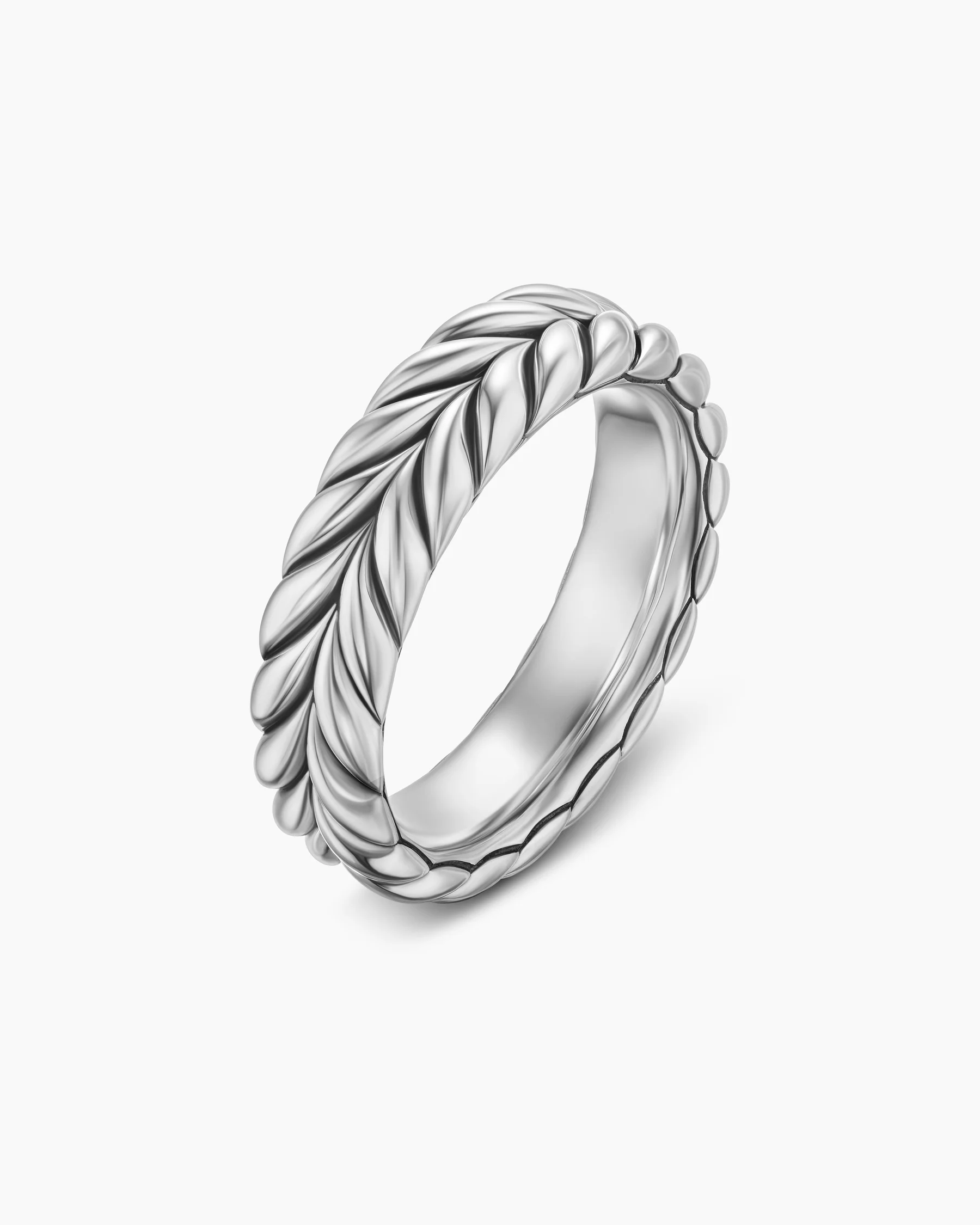 Chevron Band Ring in 18K Rose Gold, 6.2mm 16 Chevron Band Ring in 18K Rose Gold, 6.2mm