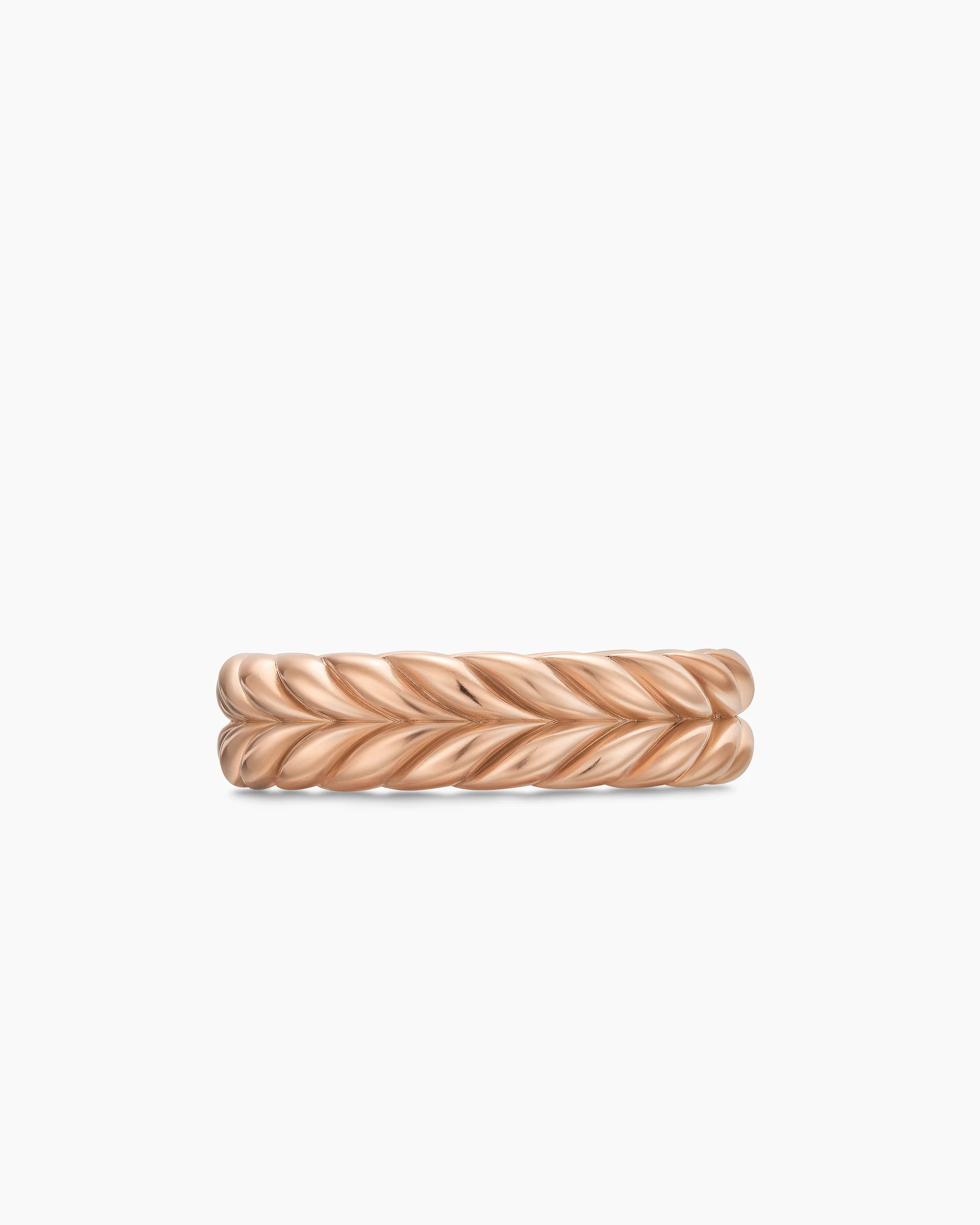 Chevron Band Ring in 18K Rose Gold, 6.2mm 4 Chevron Band Ring in 18K Rose Gold, 6.2mm