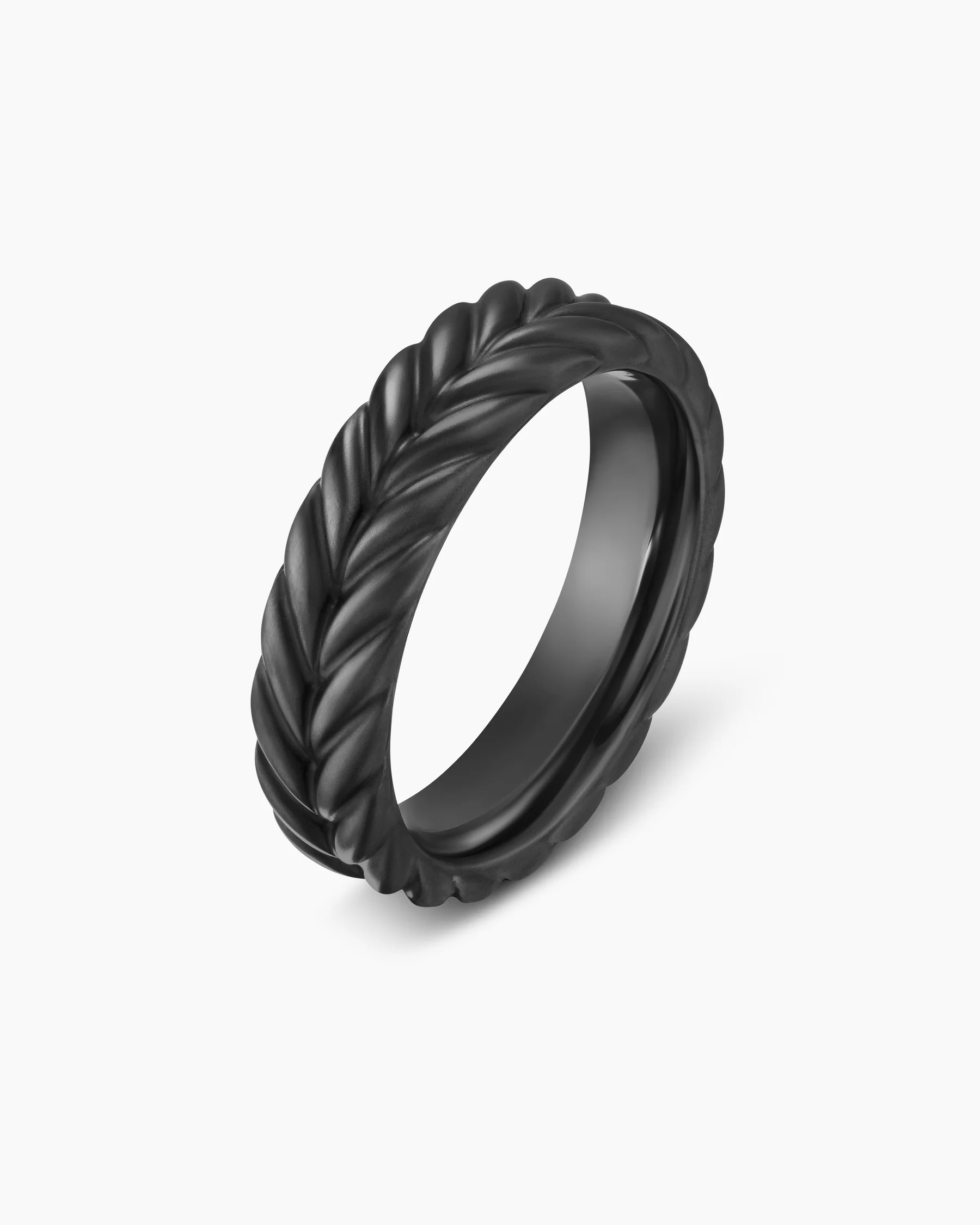Chevron Band Ring in 18K Rose Gold, 6.2mm 9 Chevron Band Ring in 18K Rose Gold, 6.2mm