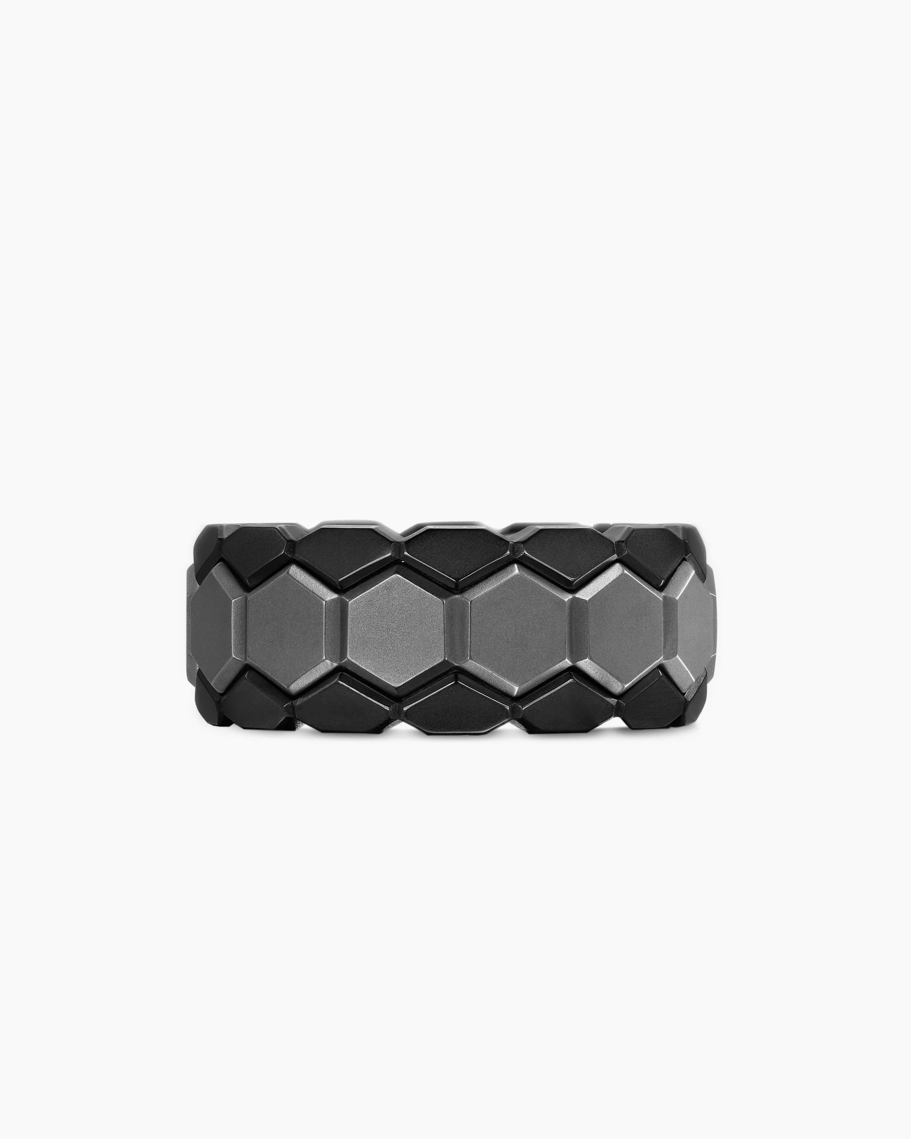 Hex Stack Ring in 18K Yellow Gold with Black Titanium, 9.3mm 22 Hex Stack Ring in 18K Yellow Gold with Black Titanium, 9.3mm