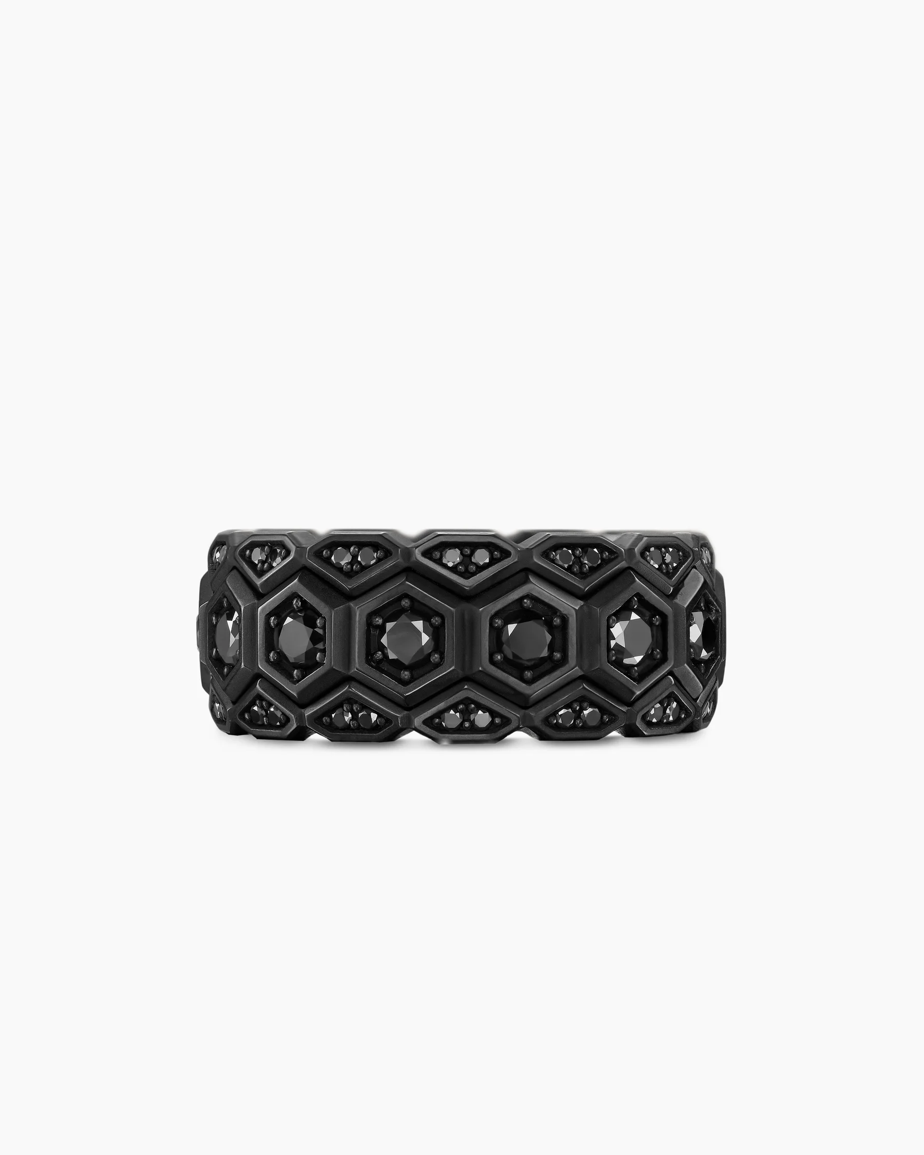 Hex Stack Ring in 18K Yellow Gold with Black Titanium, 9.3mm 34 Hex Stack Ring in 18K Yellow Gold with Black Titanium, 9.3mm