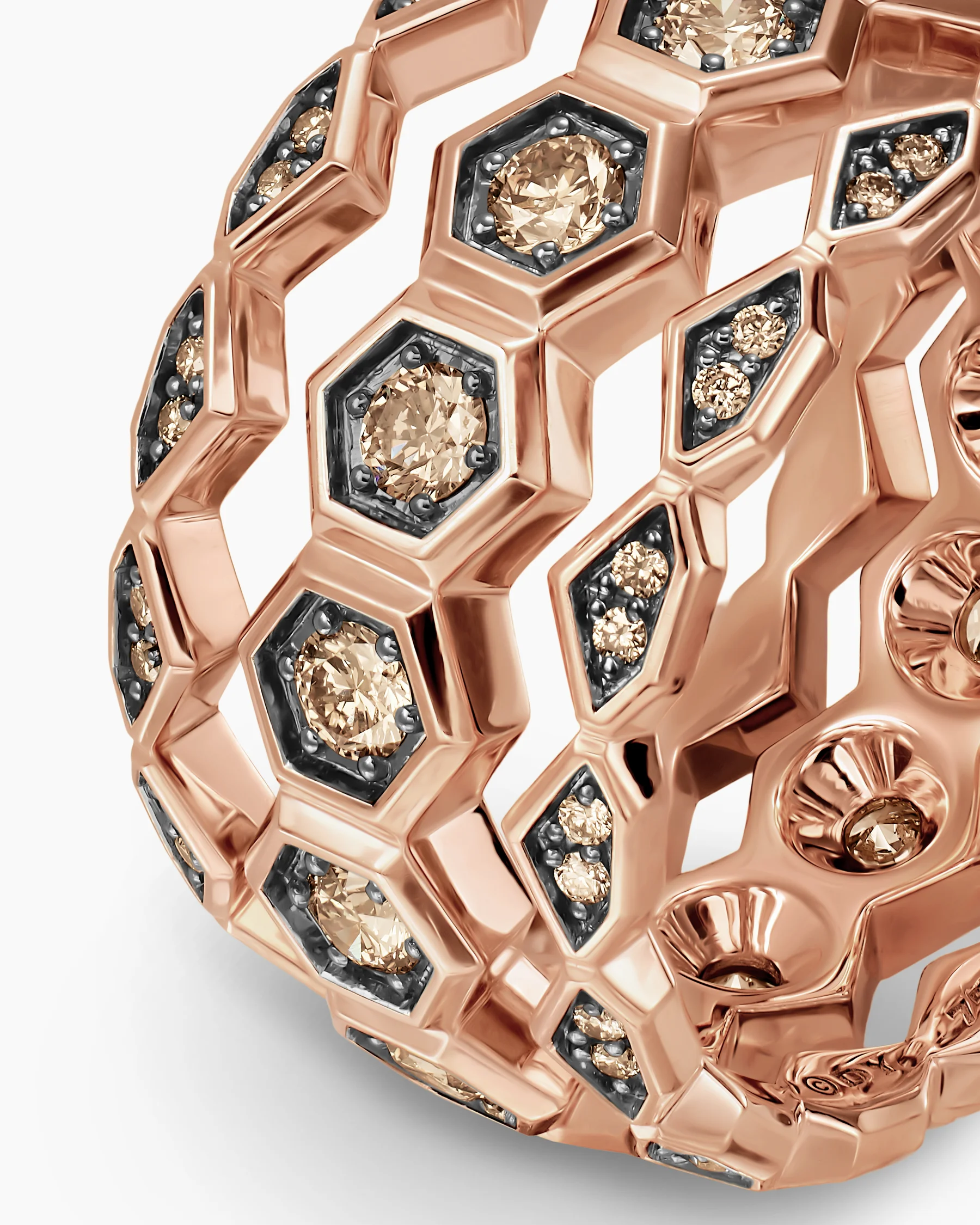 Hex Stack Ring in 18K Yellow Gold with Black Titanium, 9.3mm 41 Hex Stack Ring in 18K Yellow Gold with Black Titanium, 9.3mm