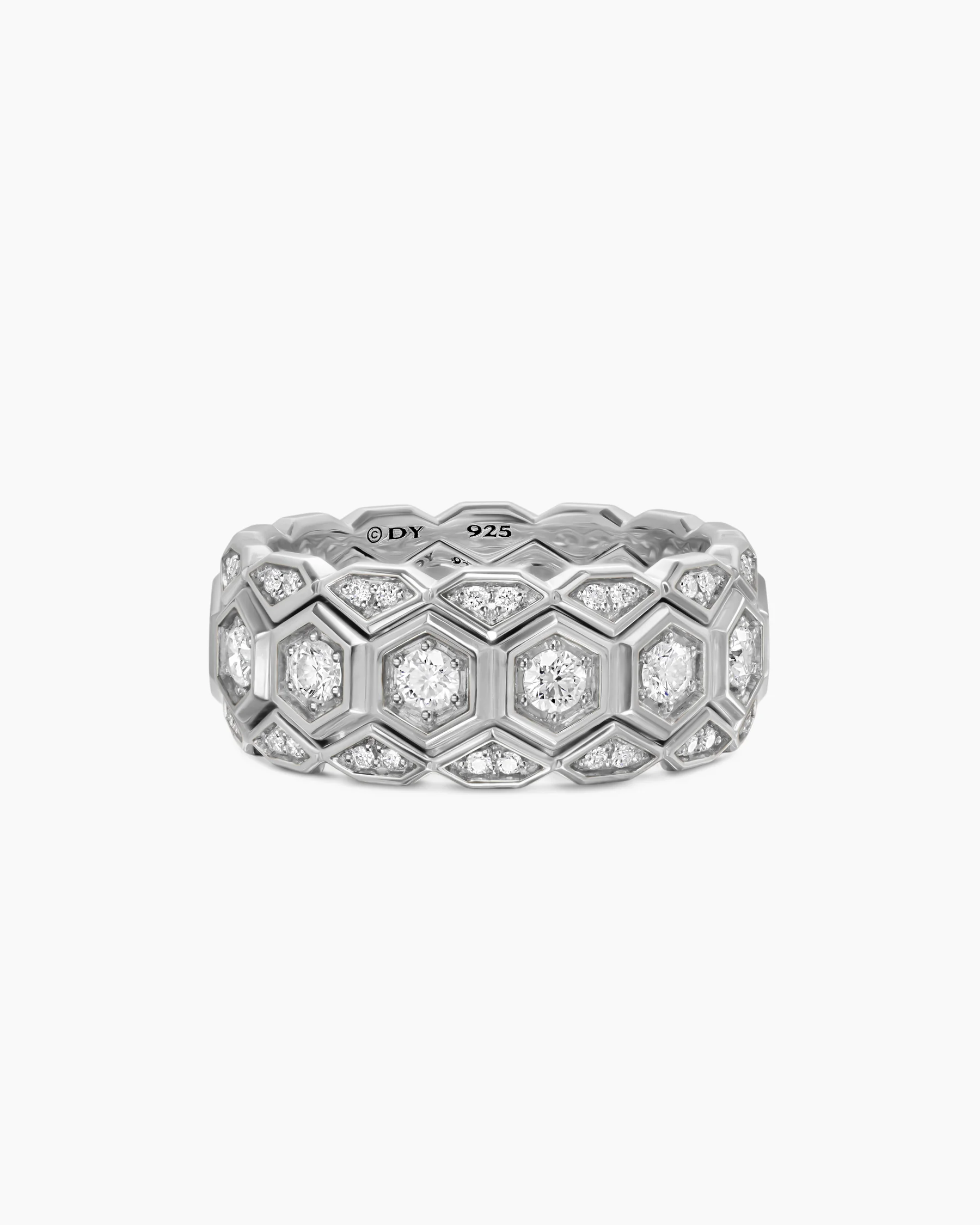 Hex Stack Ring in 18K Yellow Gold with Black Titanium, 9.3mm 7 Hex Stack Ring in 18K Yellow Gold with Black Titanium, 9.3mm