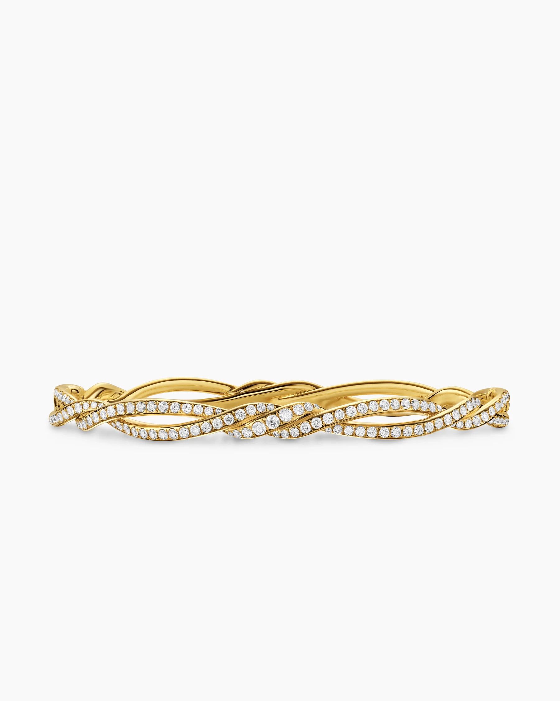Wisteria® Bangle Bracelet in 18K Yellow Gold with Diamonds, 5.4mm