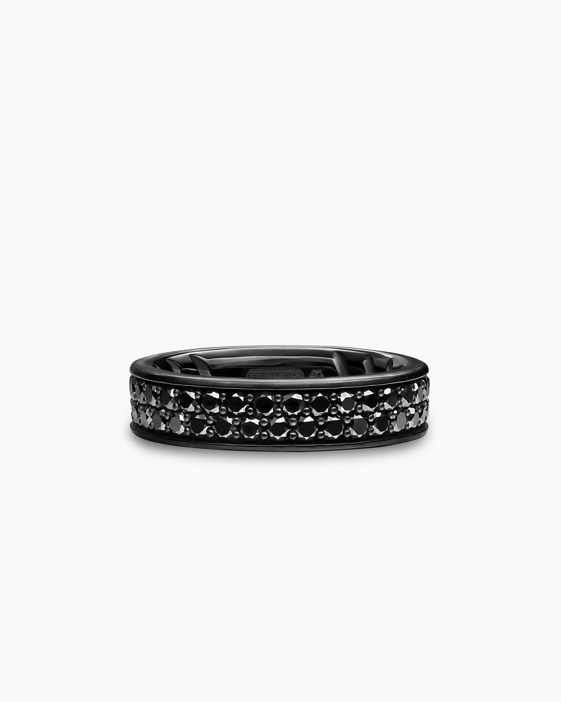Streamline®  Band Ring in Sterling Silver with Black Diamonds, 6.2mm