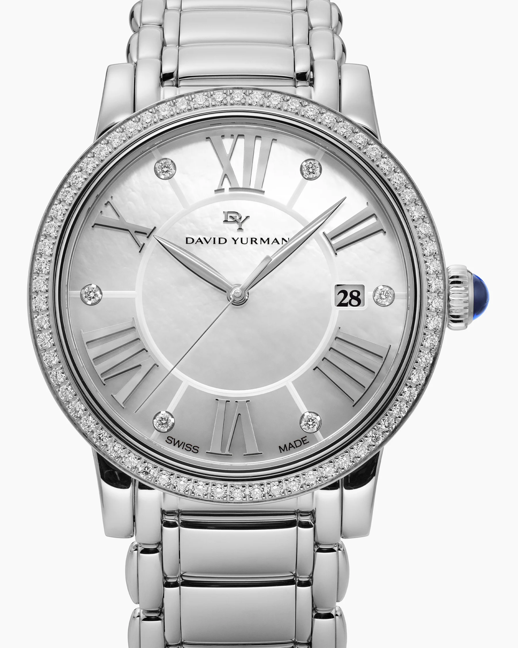 Classic Quartz Watch in Stainless Steel with Diamond Bezel, 38mm 4 Classic Quartz Watch in Stainless Steel with Diamond Bezel, 38mm
