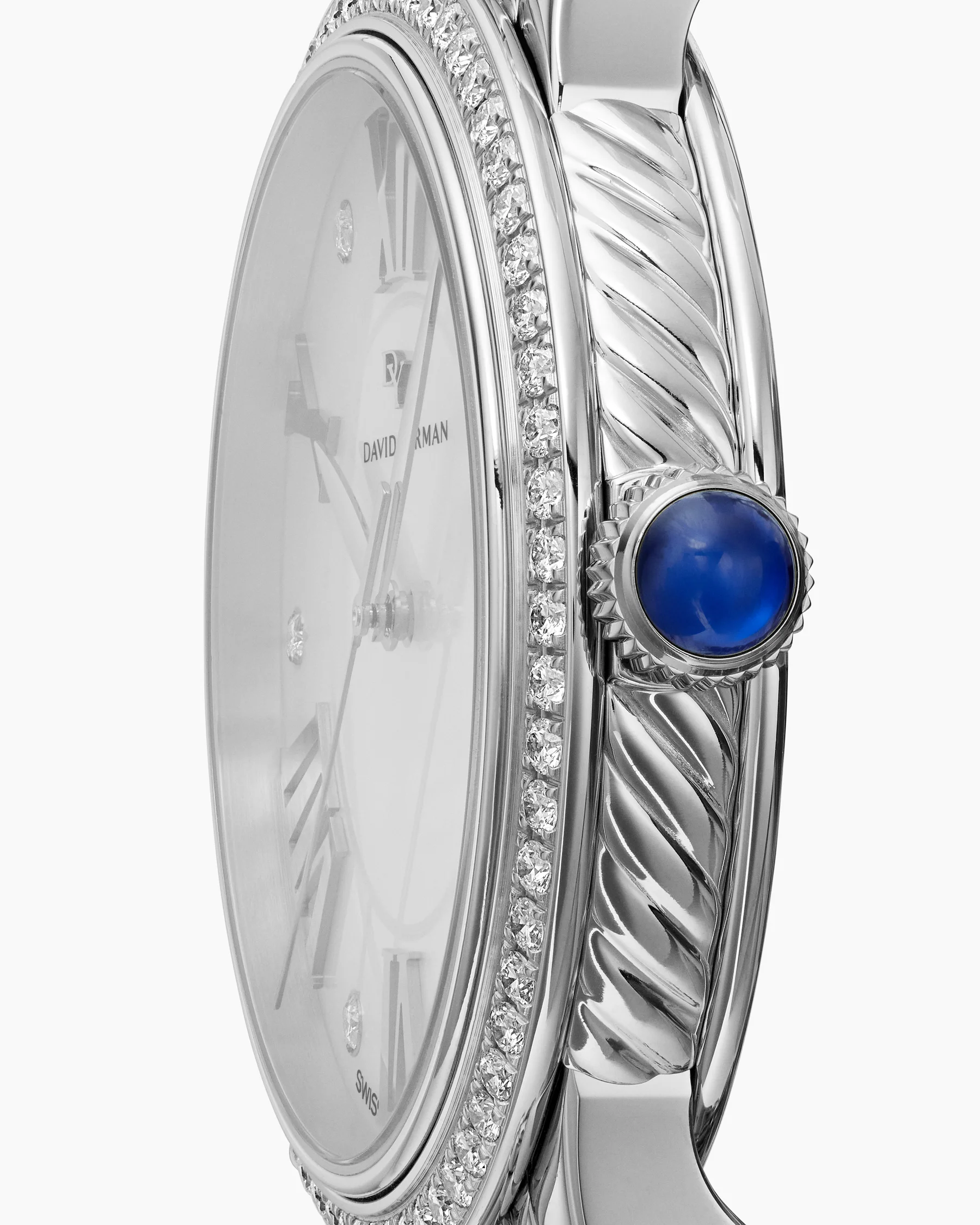 Classic Quartz Watch in Stainless Steel with Diamond Bezel, 38mm 5 Classic Quartz Watch in Stainless Steel with Diamond Bezel, 38mm