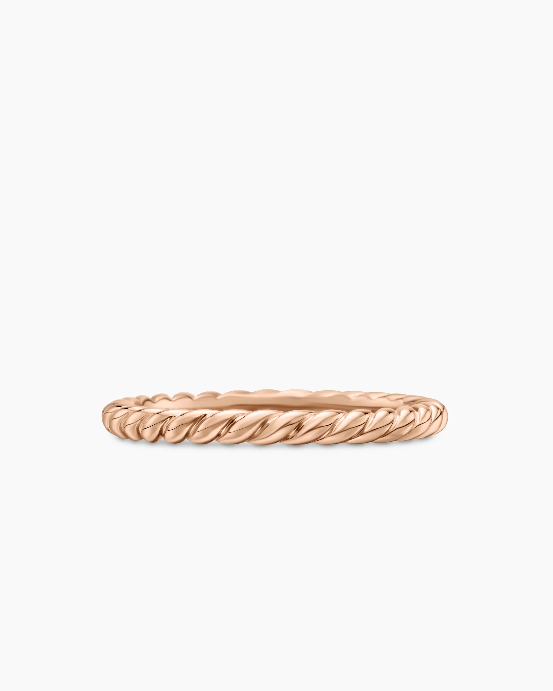 DY Cable Band Ring in Platinum, 2mm