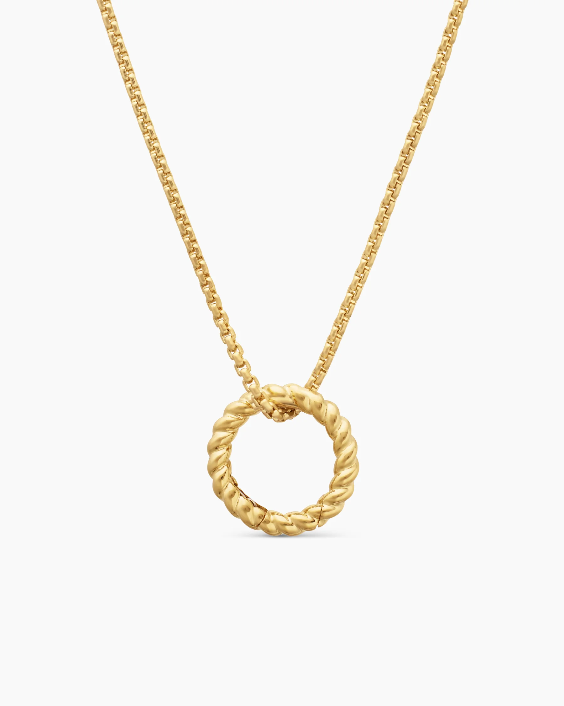 Cable Amulet Holder in 18K Yellow Gold, 12.8mm