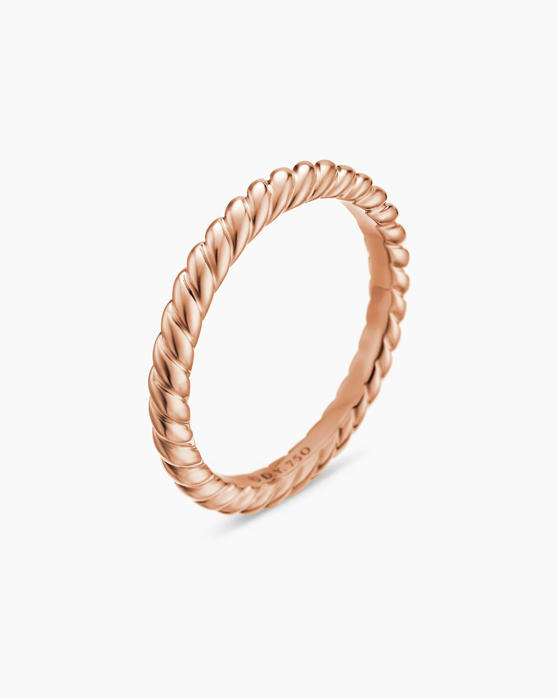 DY Cable Band Ring in 18K Yellow Gold, 2.45mm 10 DY Cable Band Ring in 18K Yellow Gold, 2.45mm