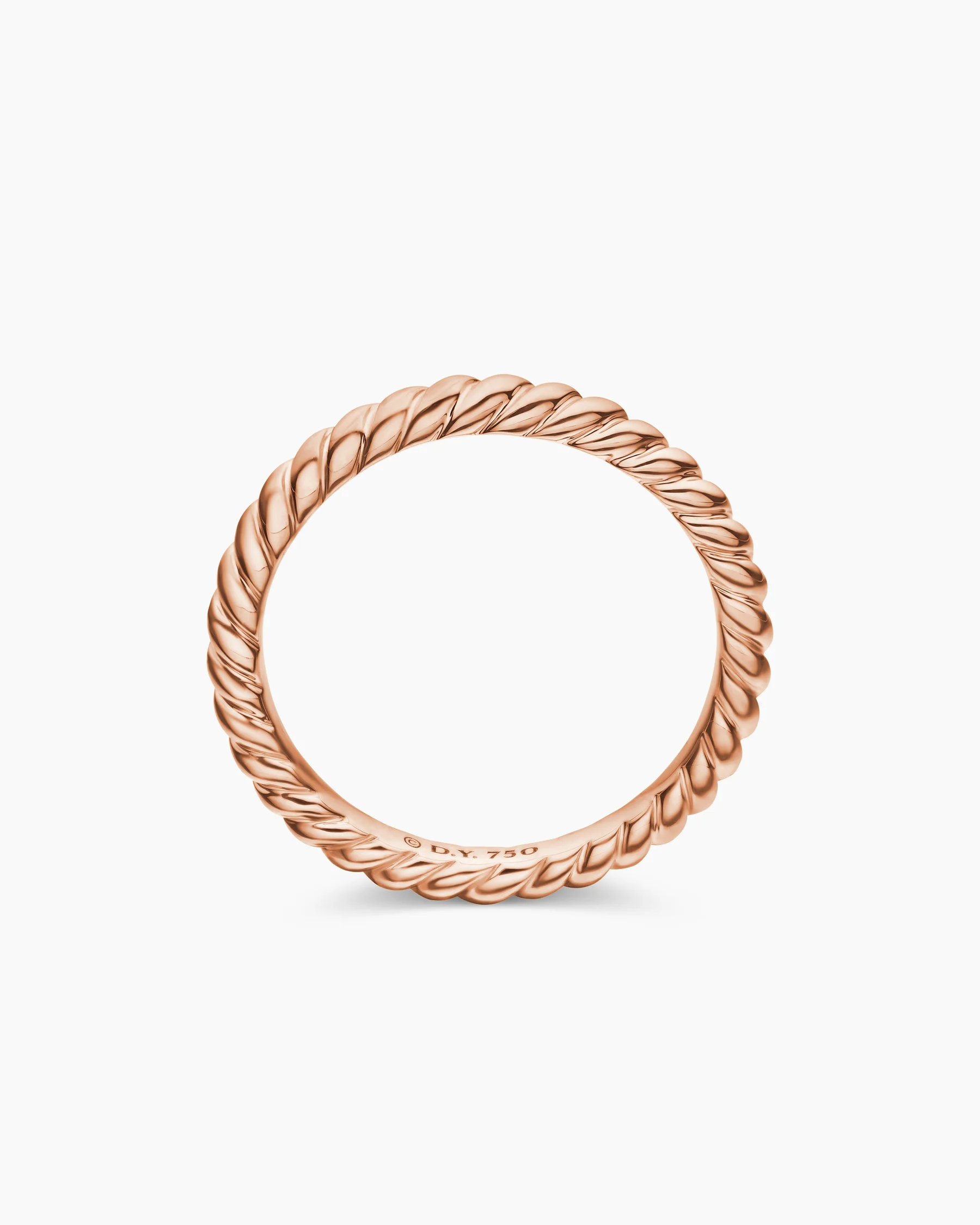 DY Cable Band Ring in 18K Yellow Gold, 2.45mm 12 DY Cable Band Ring in 18K Yellow Gold, 2.45mm