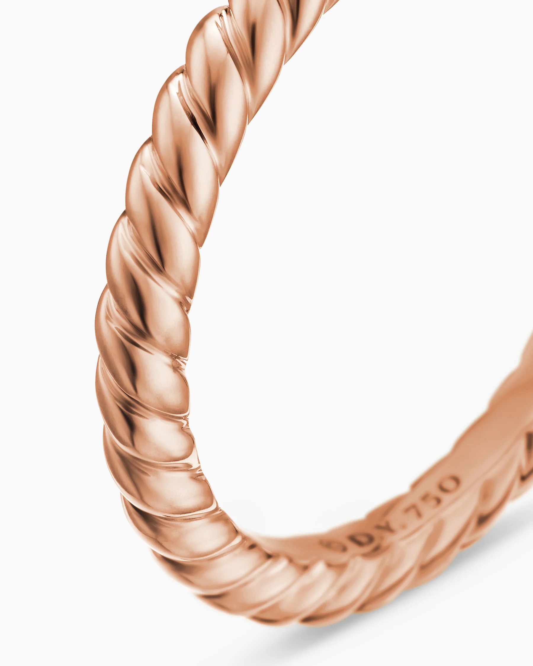 DY Cable Band Ring in 18K Yellow Gold, 2.45mm 13 DY Cable Band Ring in 18K Yellow Gold, 2.45mm