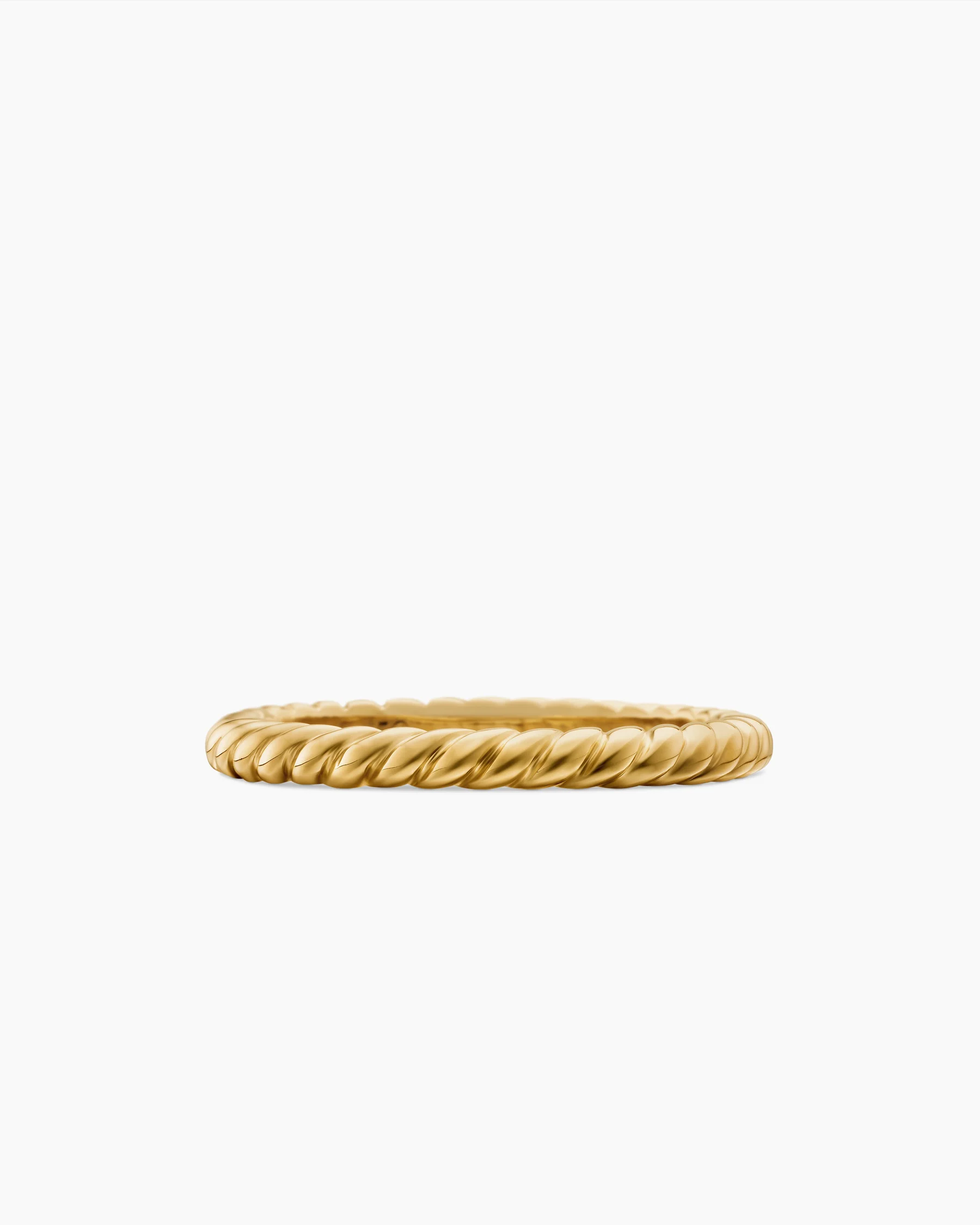 DY Cable Band Ring in 18K Yellow Gold, 2.45mm 15 DY Cable Band Ring in 18K Yellow Gold, 2.45mm