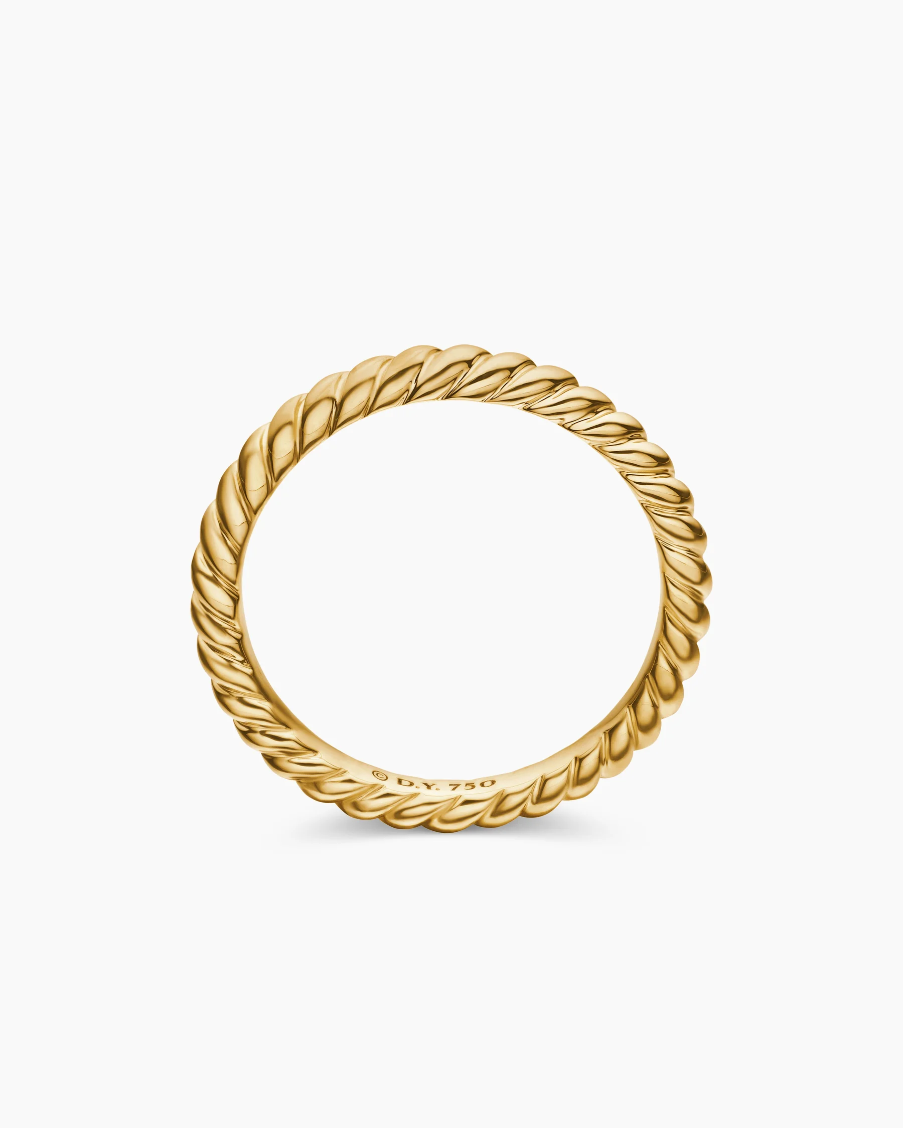 DY Cable Band Ring in 18K Yellow Gold, 2.45mm 19 DY Cable Band Ring in 18K Yellow Gold, 2.45mm