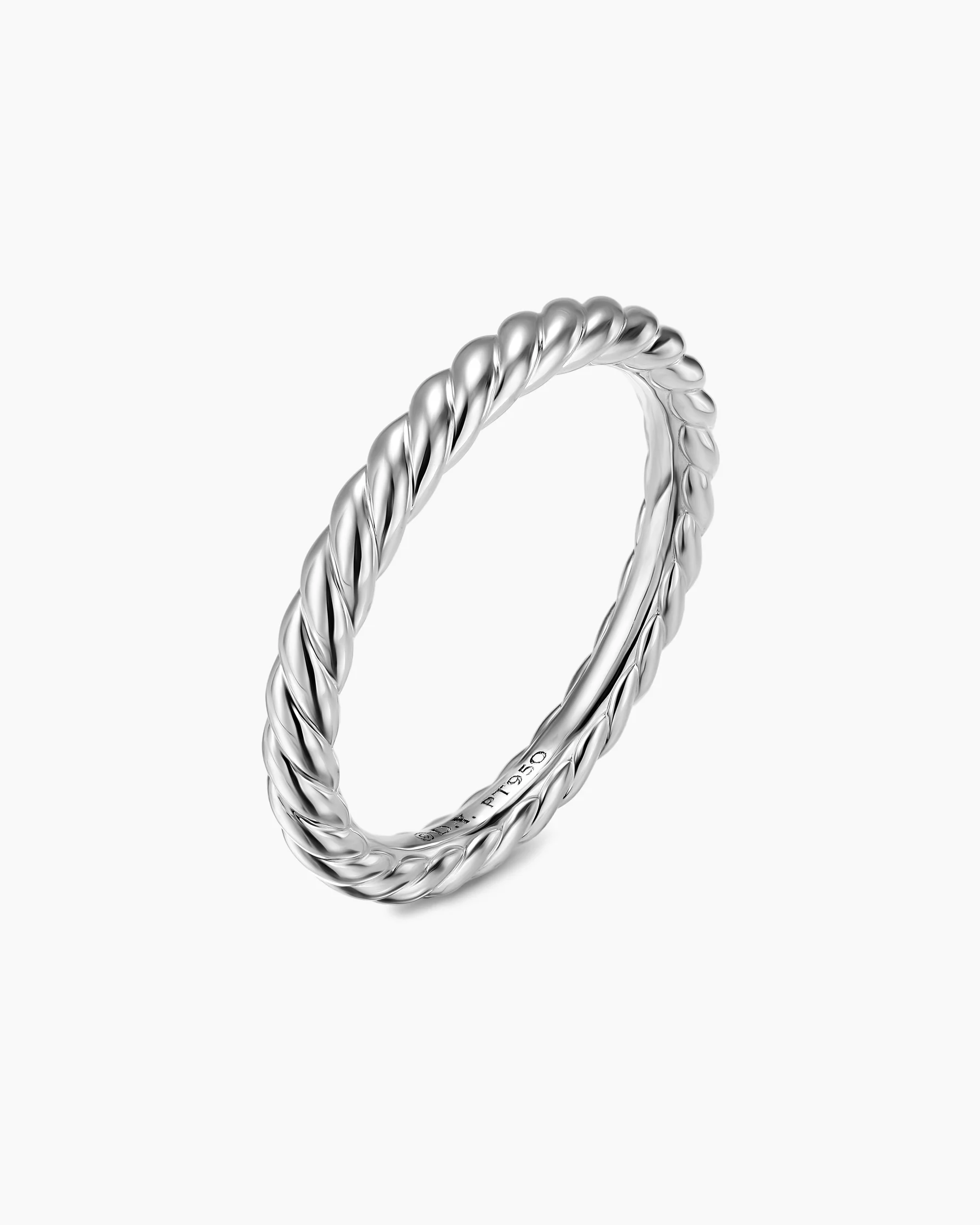 DY Cable Band Ring in 18K Yellow Gold, 2.45mm 3 DY Cable Band Ring in 18K Yellow Gold, 2.45mm