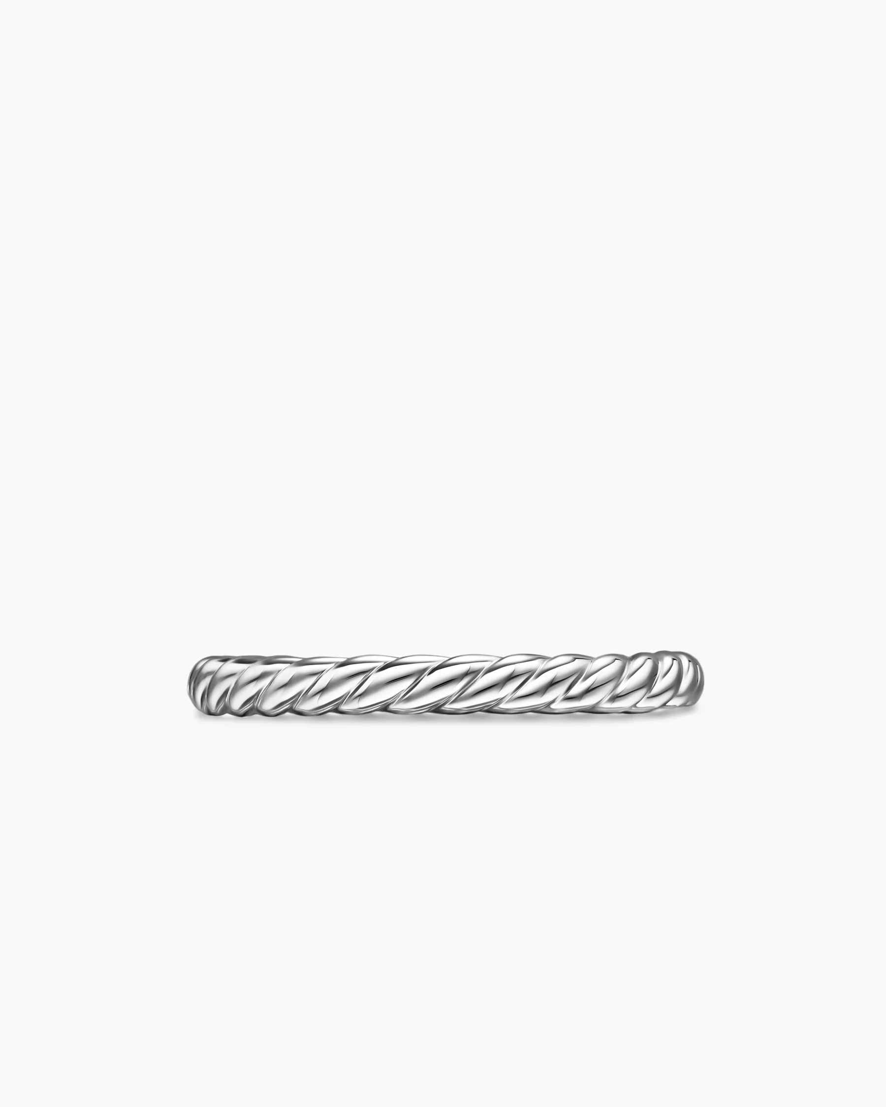 DY Cable Band Ring in 18K Yellow Gold, 2.45mm 4 DY Cable Band Ring in 18K Yellow Gold, 2.45mm