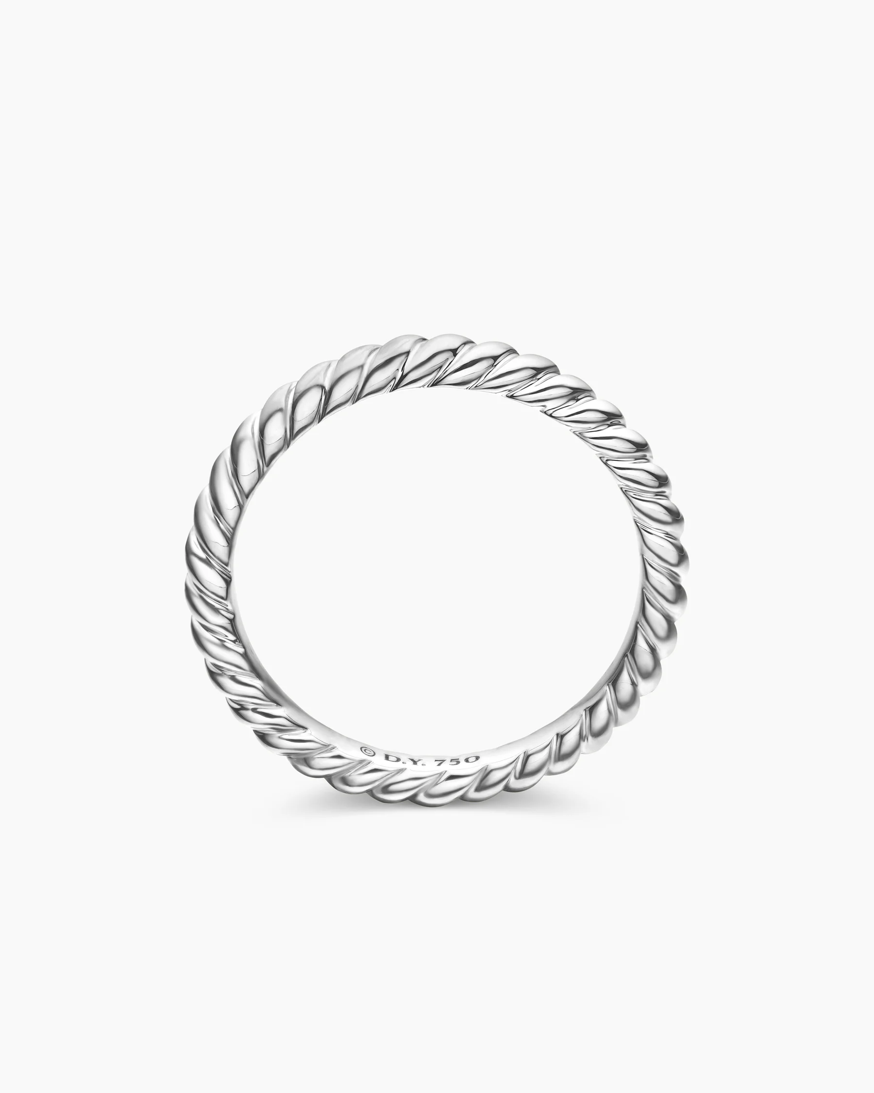 DY Cable Band Ring in 18K Yellow Gold, 2.45mm 5 DY Cable Band Ring in 18K Yellow Gold, 2.45mm