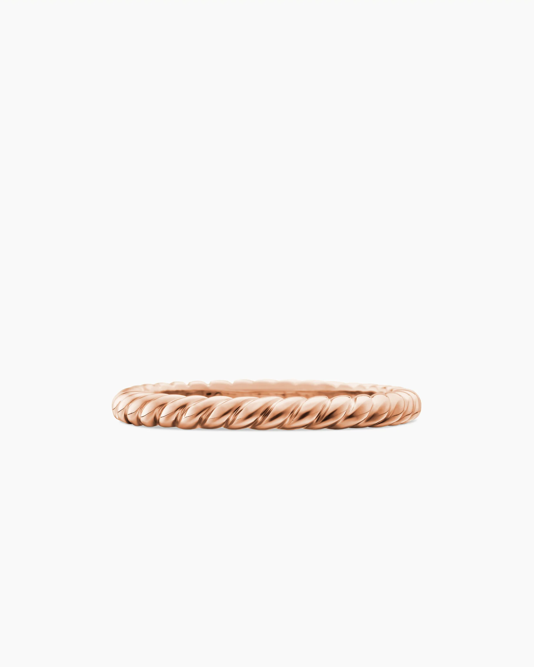 DY Cable Band Ring in 18K Yellow Gold, 2.45mm 8 DY Cable Band Ring in 18K Yellow Gold, 2.45mm